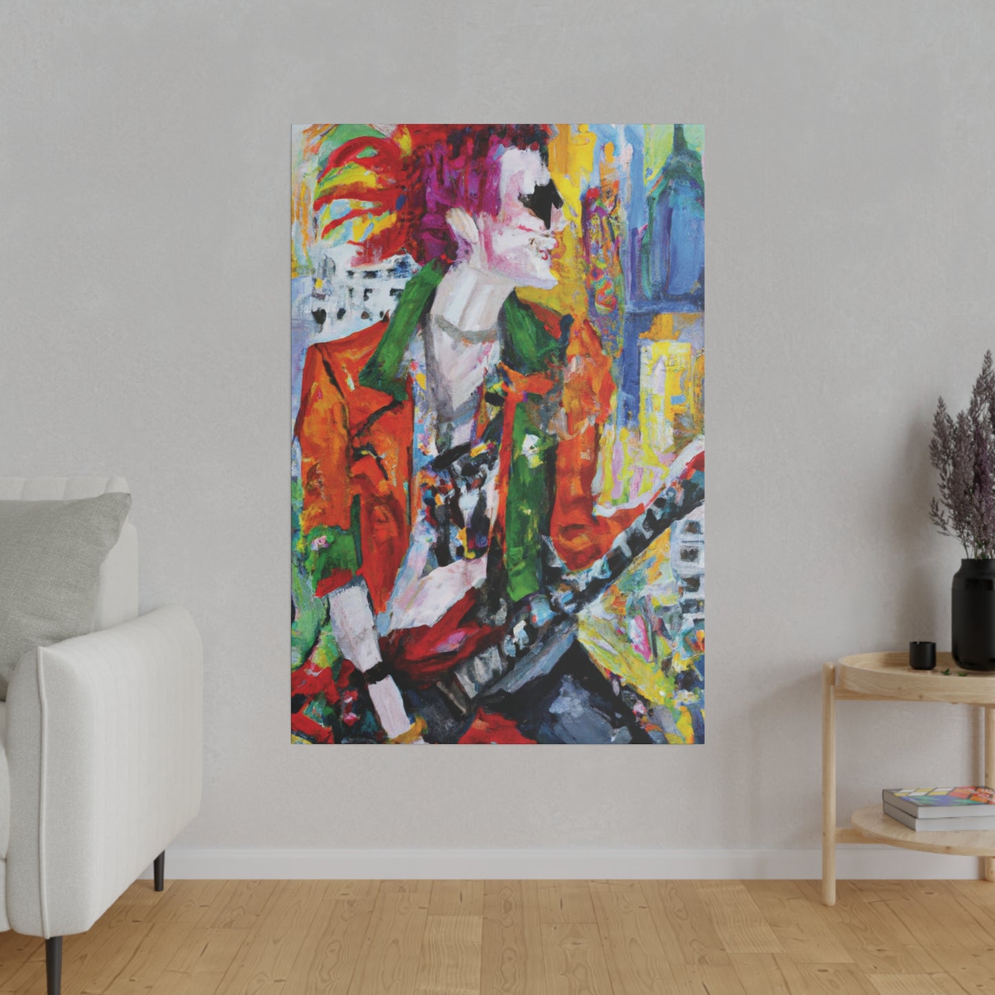 8997X - Rockstar Oil Painting Style Print | Poster | Home Decor | Wall Art | Music Art | Canvas