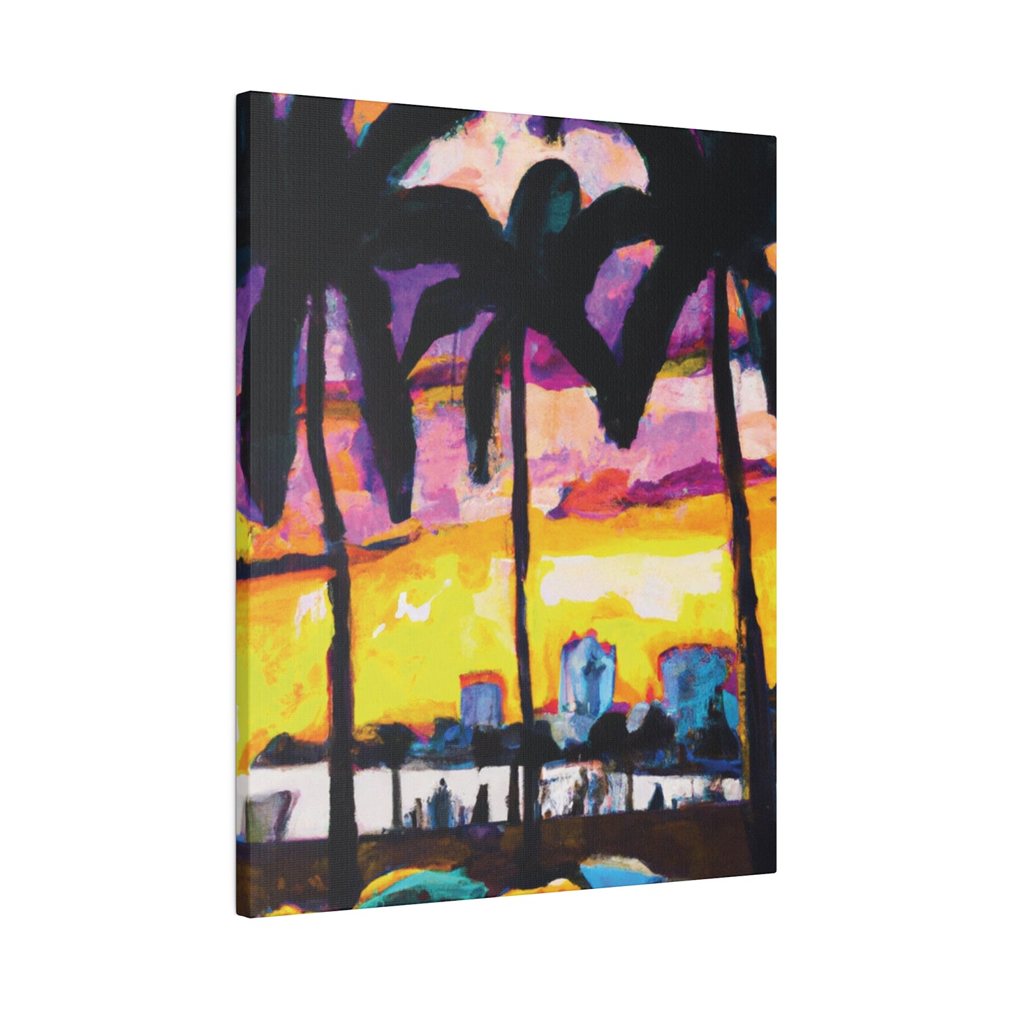 5162A - Miami Beach Sunset Painting Print | Miami | Beach | Sunset | Poster | Home Decor | Wall Art | Canvas