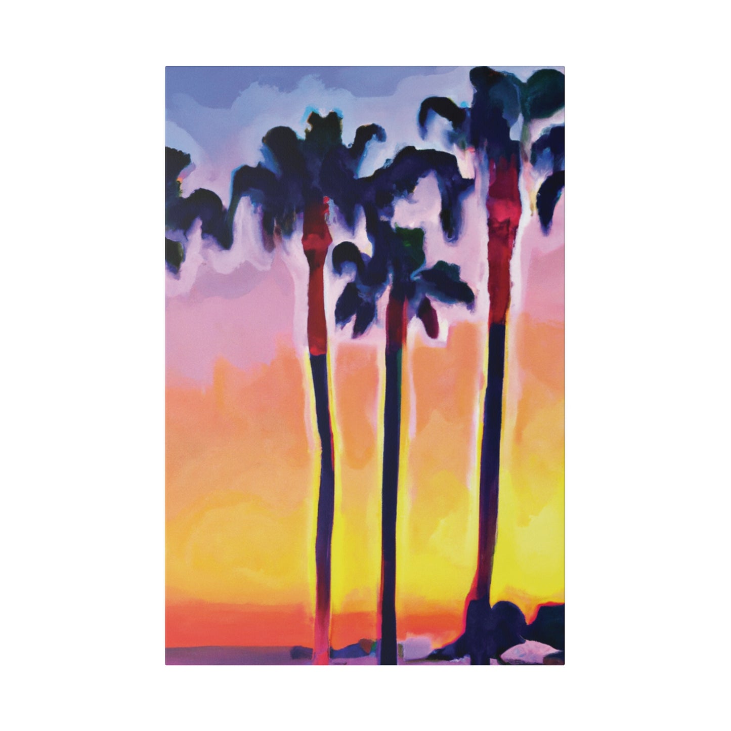 7116C - Miami Beach Sunset Painting Print | Miami | Beach | Sunset | Poster | Home Decor | Wall Art | Canvas