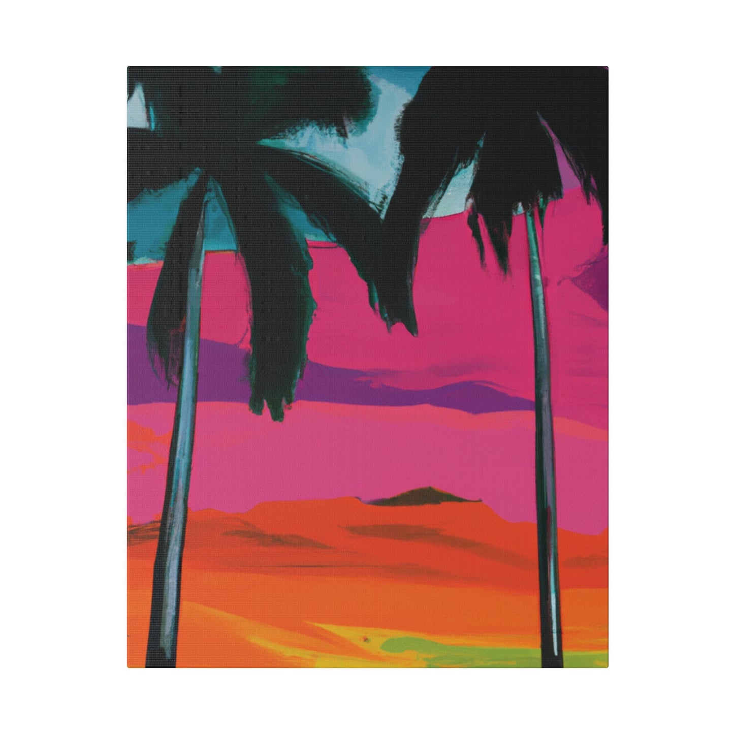 9027A - Miami Beach Sunset Painting Print | Miami | Beach | Sunset | Poster | Home Decor | Wall Art | Canvas