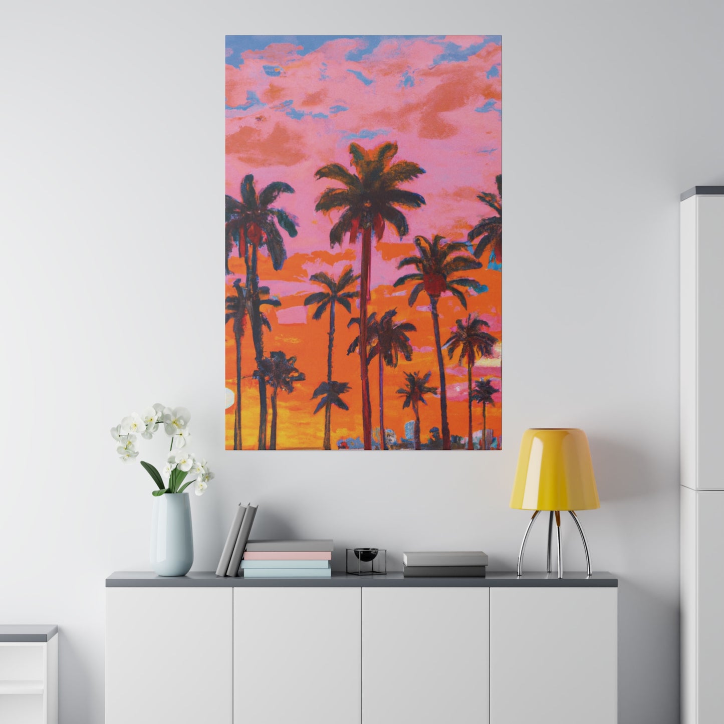 9385A - Miami Beach Sunset Painting Print | Miami | Beach | Sunset | Poster | Home Decor | Wall Art | Canvas