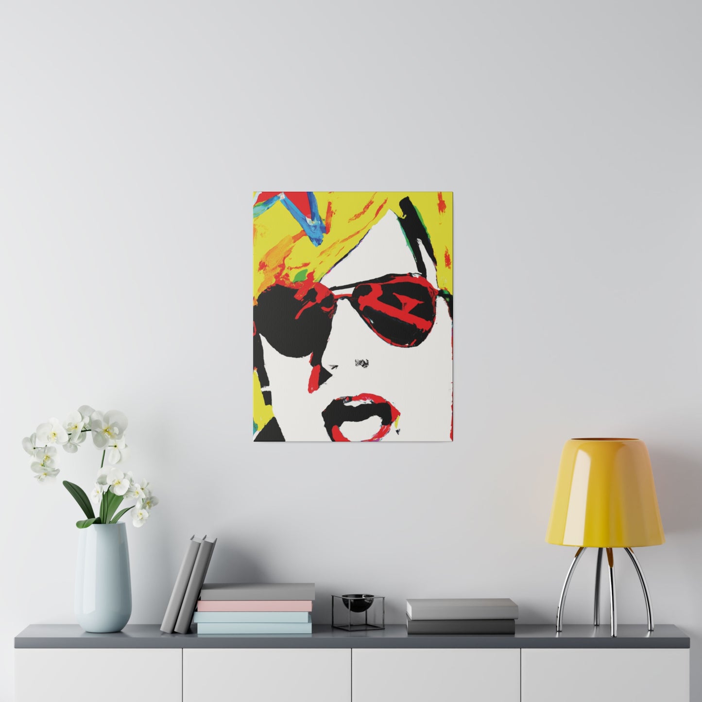 7931Q - Rockstar Painting Print | Face | Abstract | Poster | Home Decor | Wall Art | Music Art | Canvas