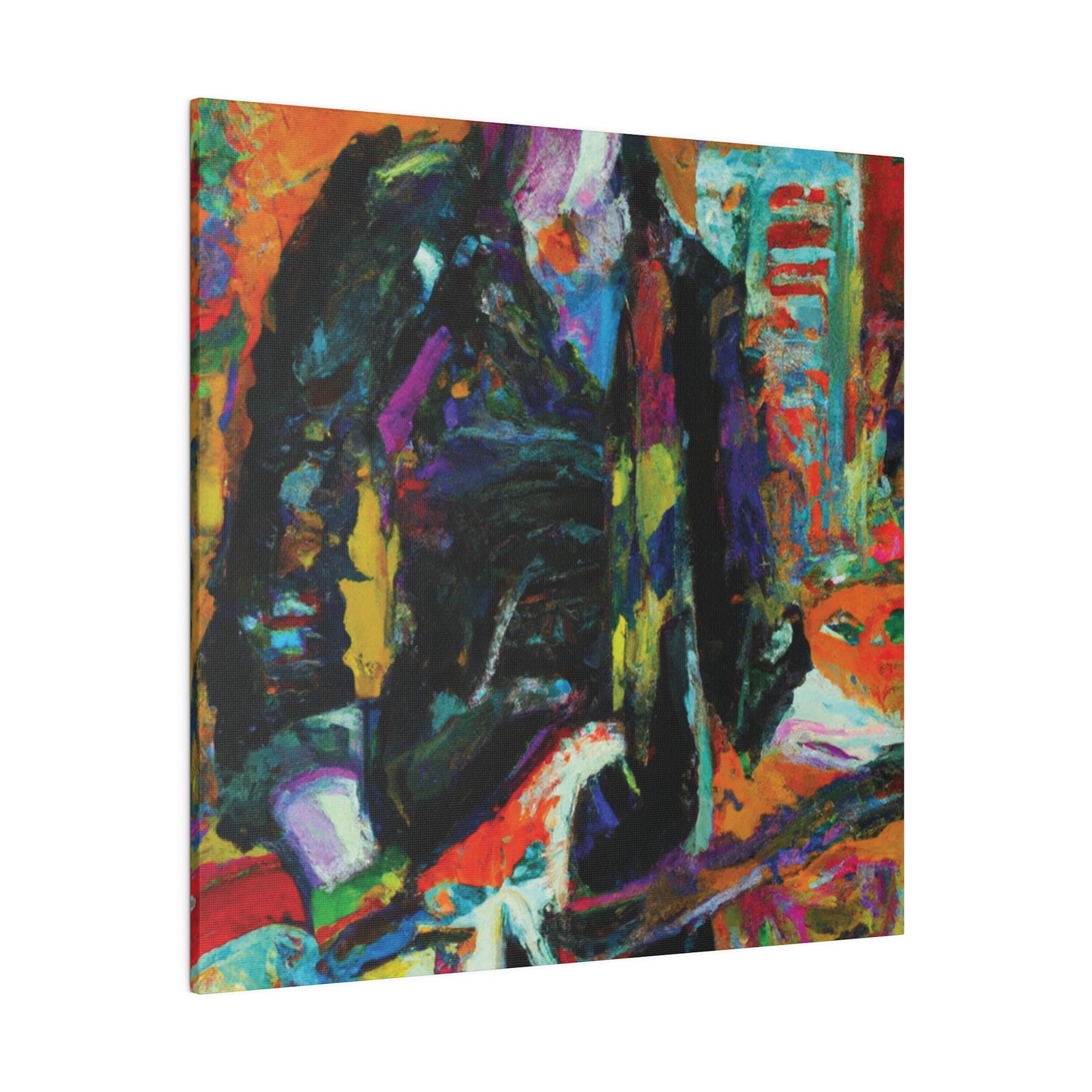 8673Z - Rockstar Oil Painting Style Print | Poster | Home Decor | Wall Art | Music Art | Canvas