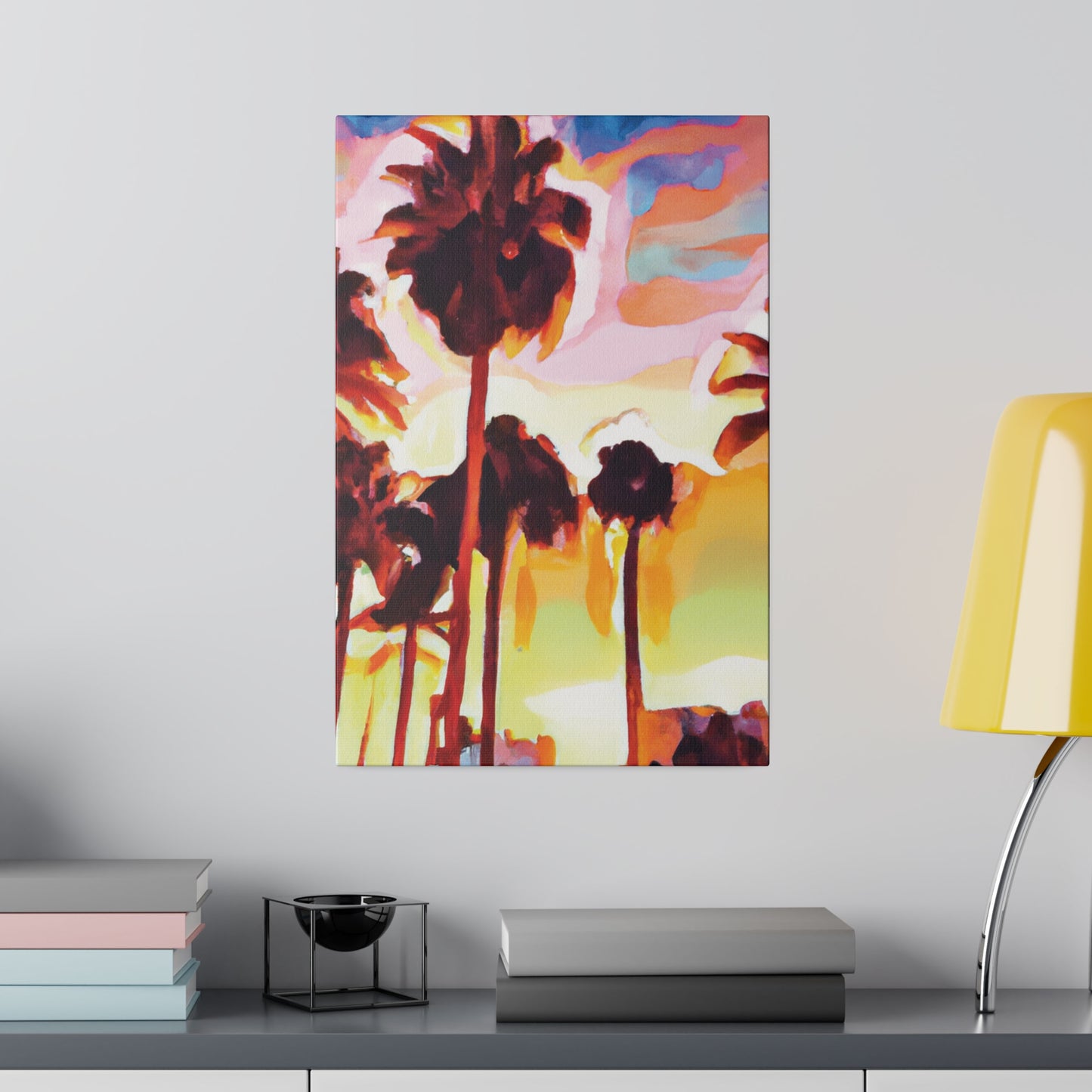 7678L - Miami Beach Sunset Painting Print | Miami | Beach | Sunset | Poster | Home Decor | Wall Art | Canvas