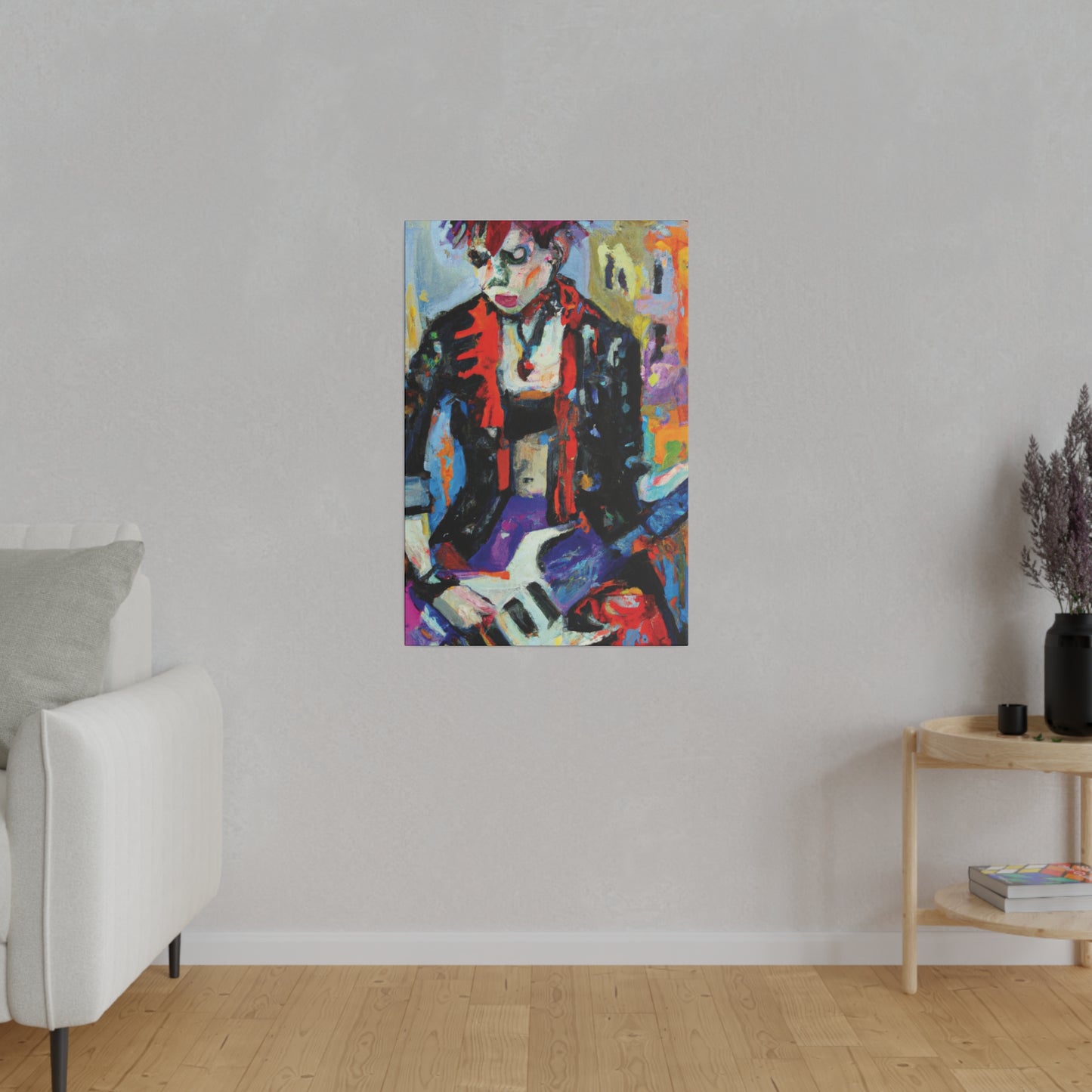 1237Q - Rockstar Oil Painting Style Print | Poster | Home Decor | Wall Art | Music Art | Canvas