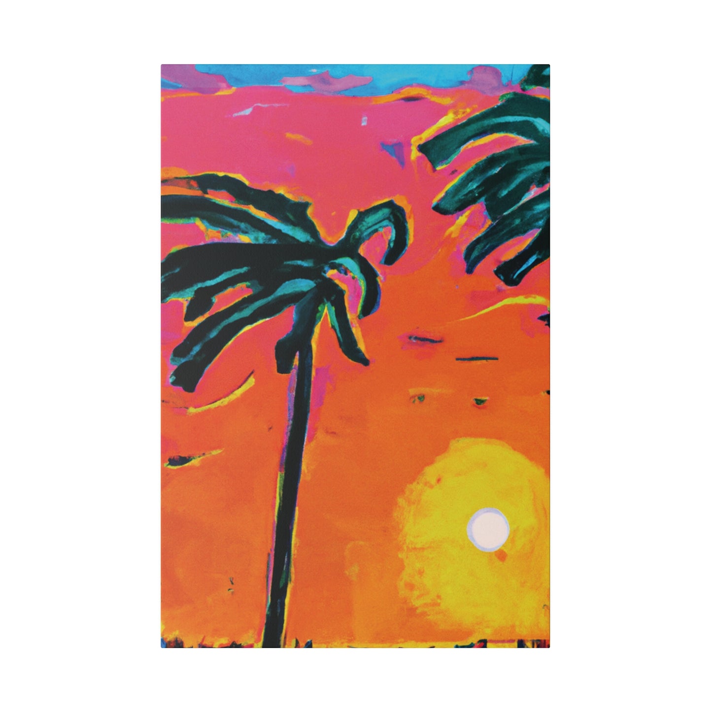 7273U - Miami Beach Sunset Painting Print | Miami | Beach | Sunset | Poster | Home Decor | Wall Art | Canvas