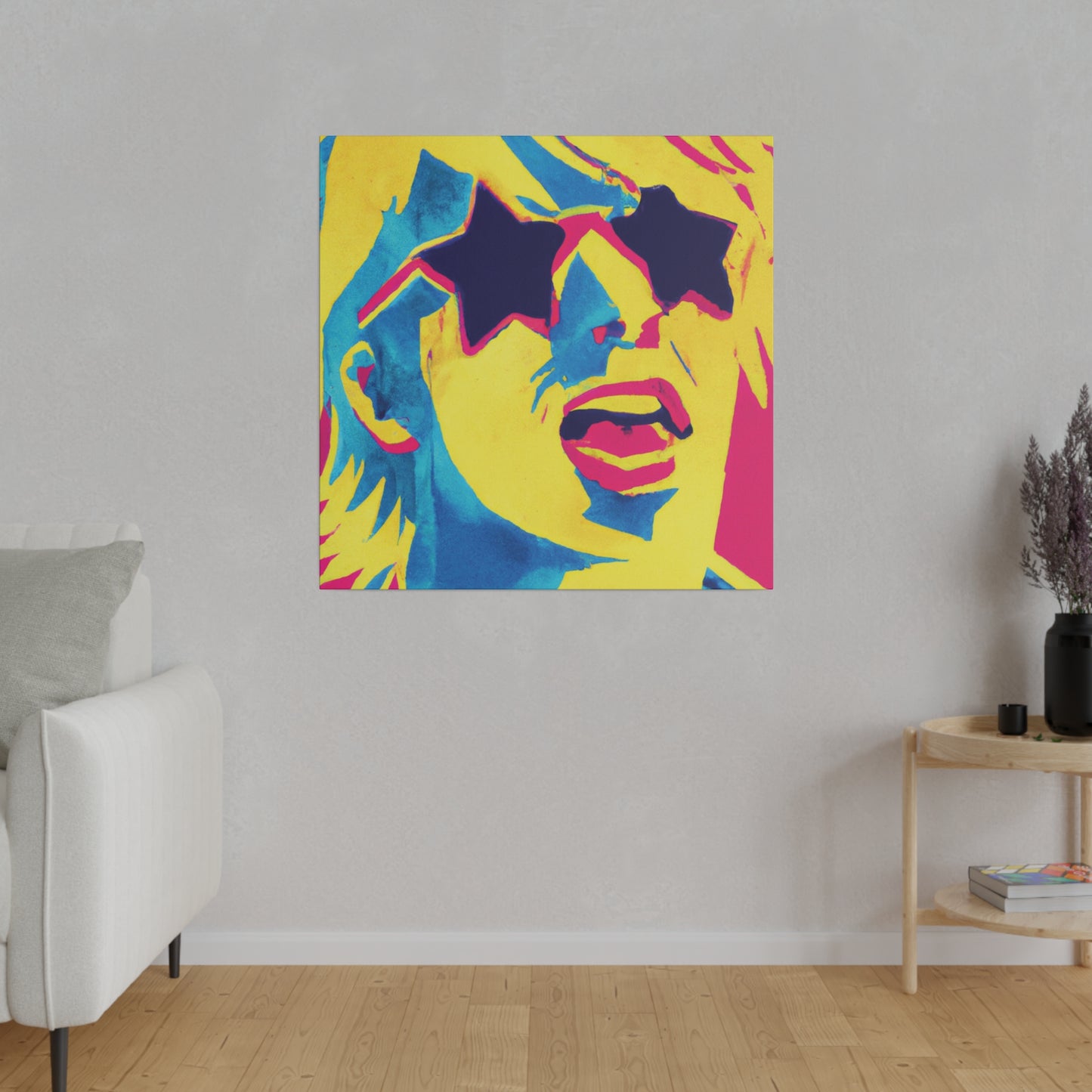 7392X - Rockstar Painting Print | Face | Abstract | Poster | Home Decor | Wall Art | Music Art | Canvas