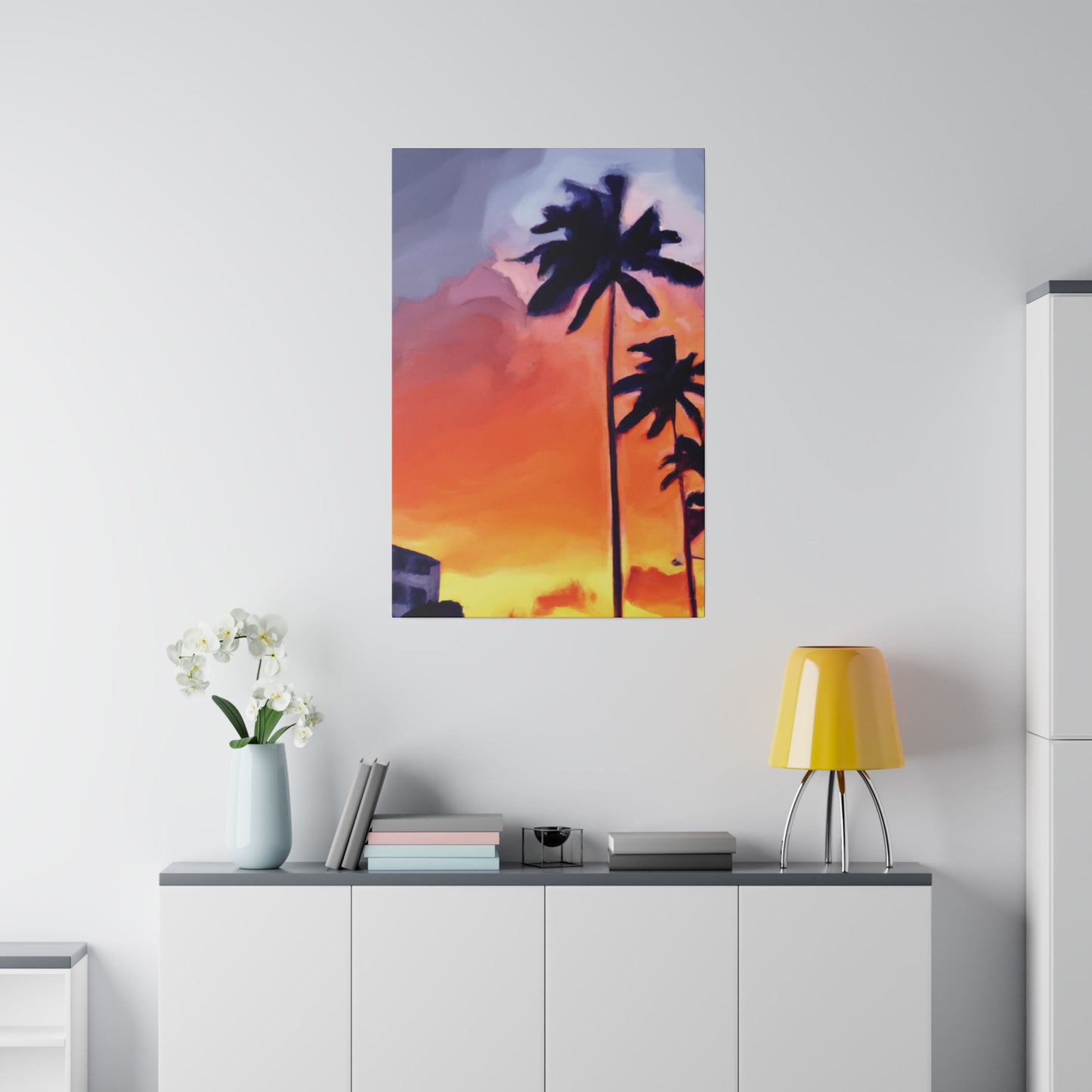 8625A - Miami Beach Sunset Painting Print | Miami | Beach | Sunset | Poster | Home Decor | Wall Art | Canvas