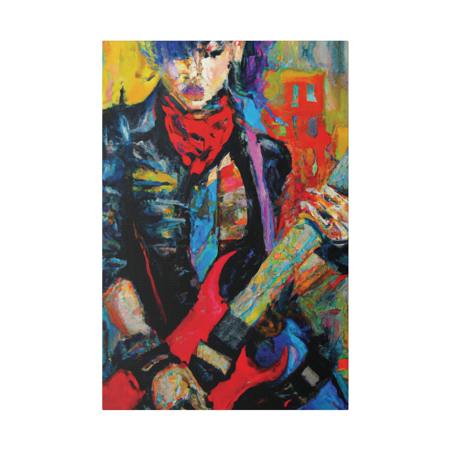 8732A - Rockstar Oil Painting Style Print | Poster | Home Decor | Wall Art | Music Art | Canvas