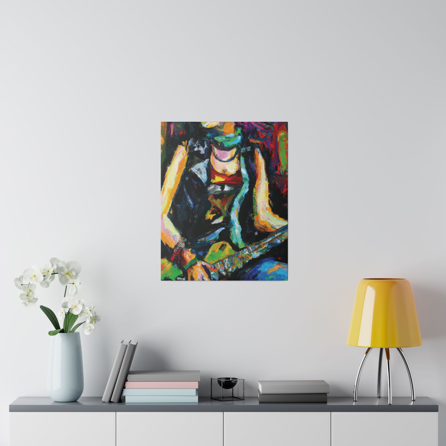 7187Z - Rockstar Oil Painting Style Print | Poster | Home Decor | Wall Art | Music Art | Canvas