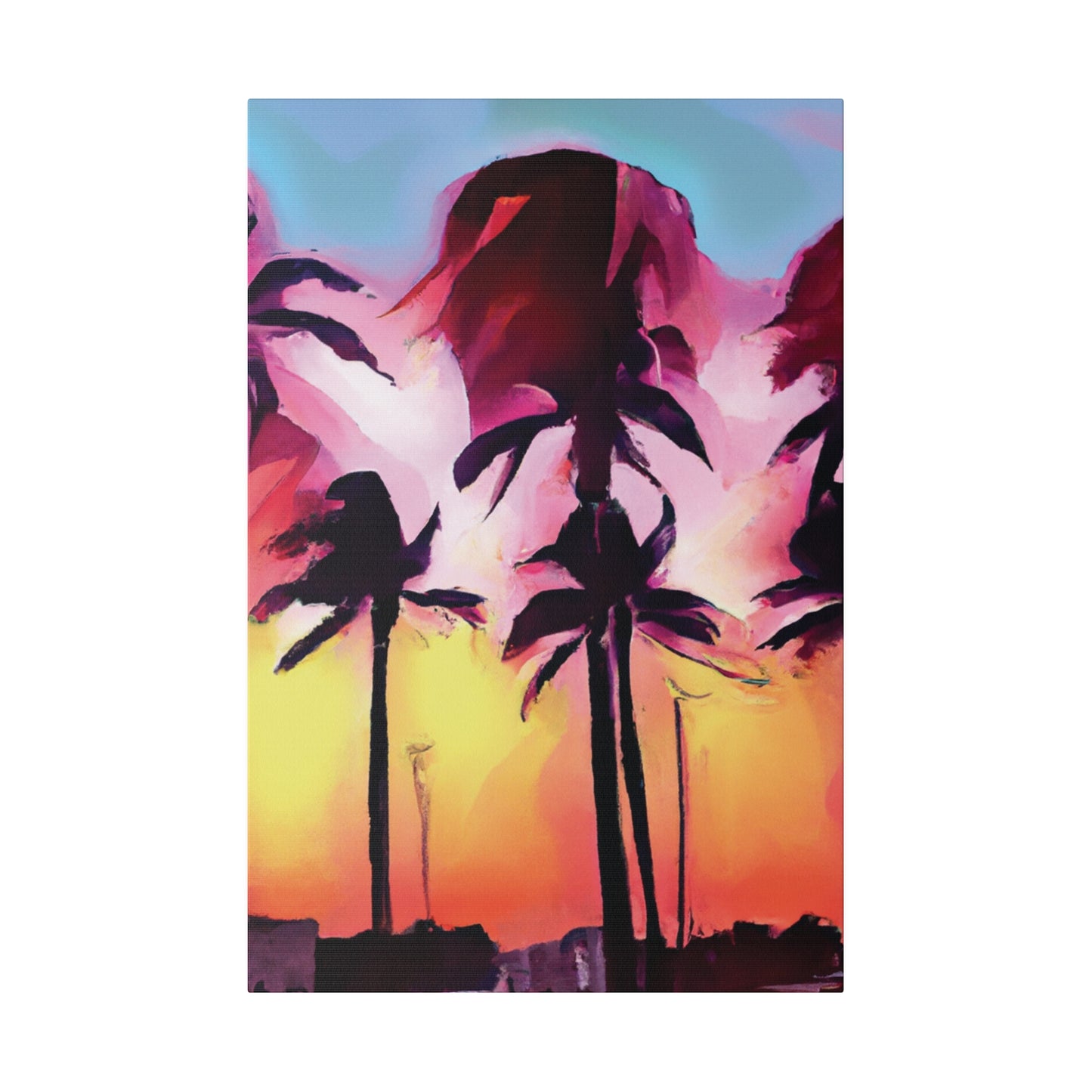 4536X - Miami Beach Sunset Painting Print | Miami | Beach | Sunset | Poster | Home Decor | Wall Art | Canvas