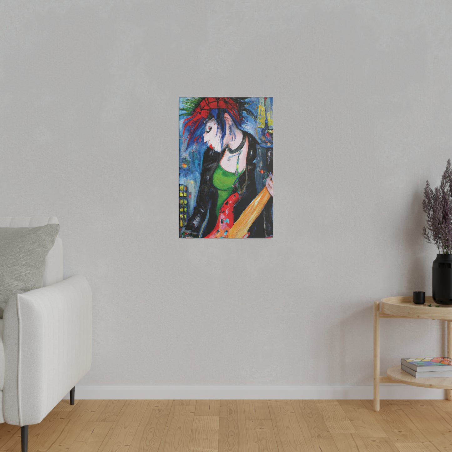 9423T - Rockstar Oil Painting Style Print | Poster | Home Decor | Wall Art | Music Art | Canvas