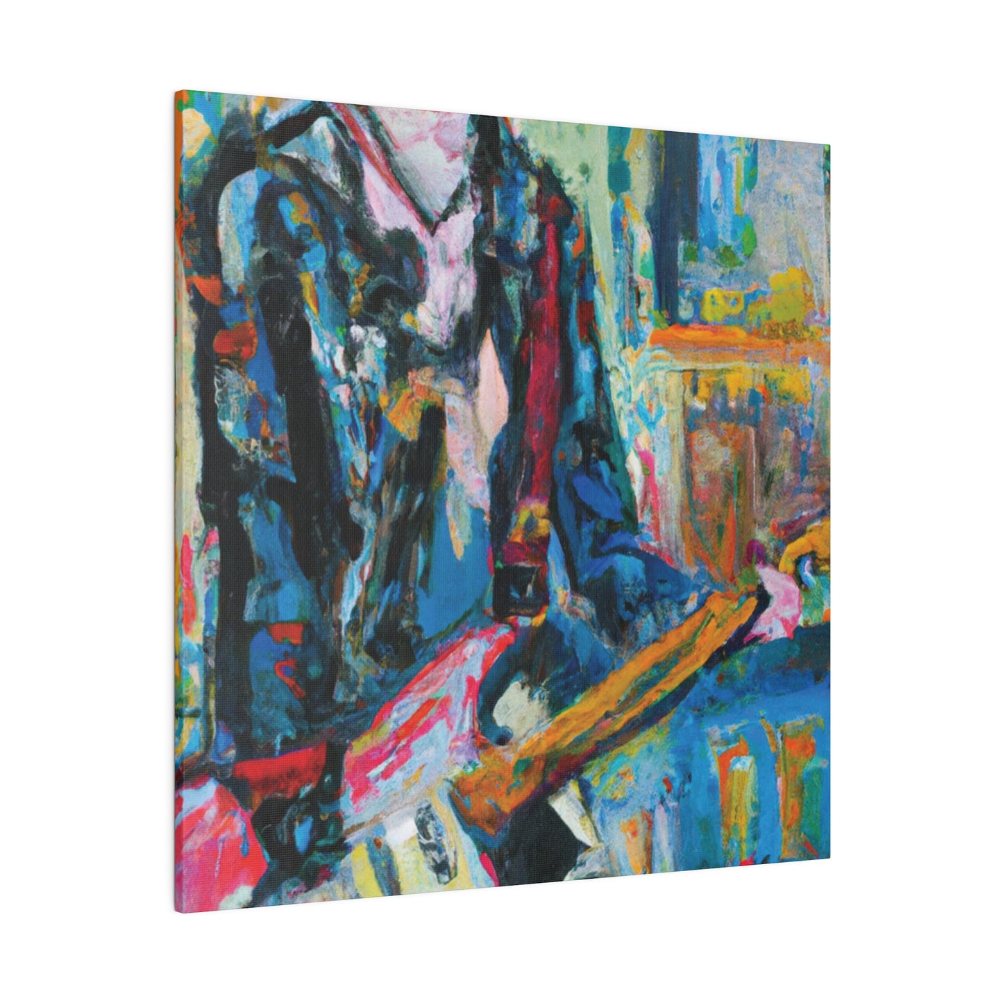 4712U - Rockstar Oil Painting Style Print | Poster | Home Decor | Wall Art | Music Art | Canvas