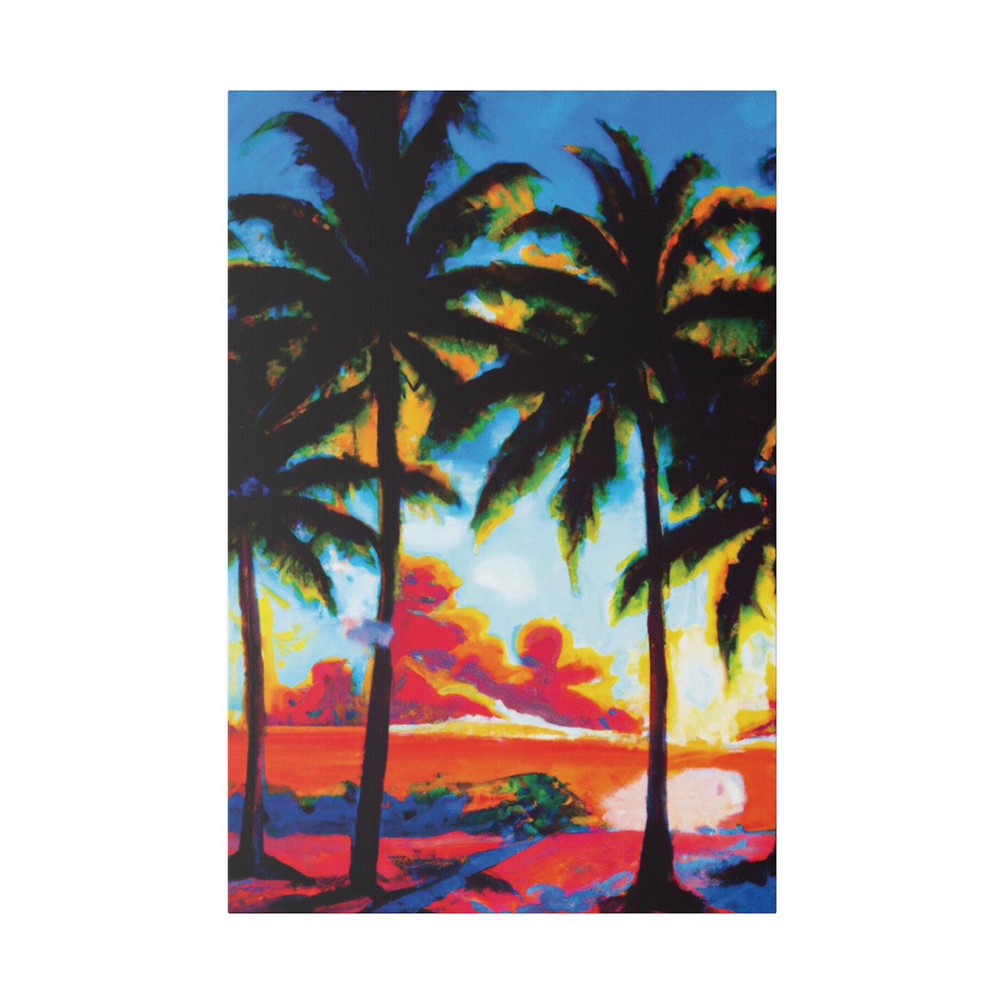 941Q - Miami Beach Sunset Painting Print | Miami | Beach | Sunset | Poster | Home Decor | Wall Art | Canvas