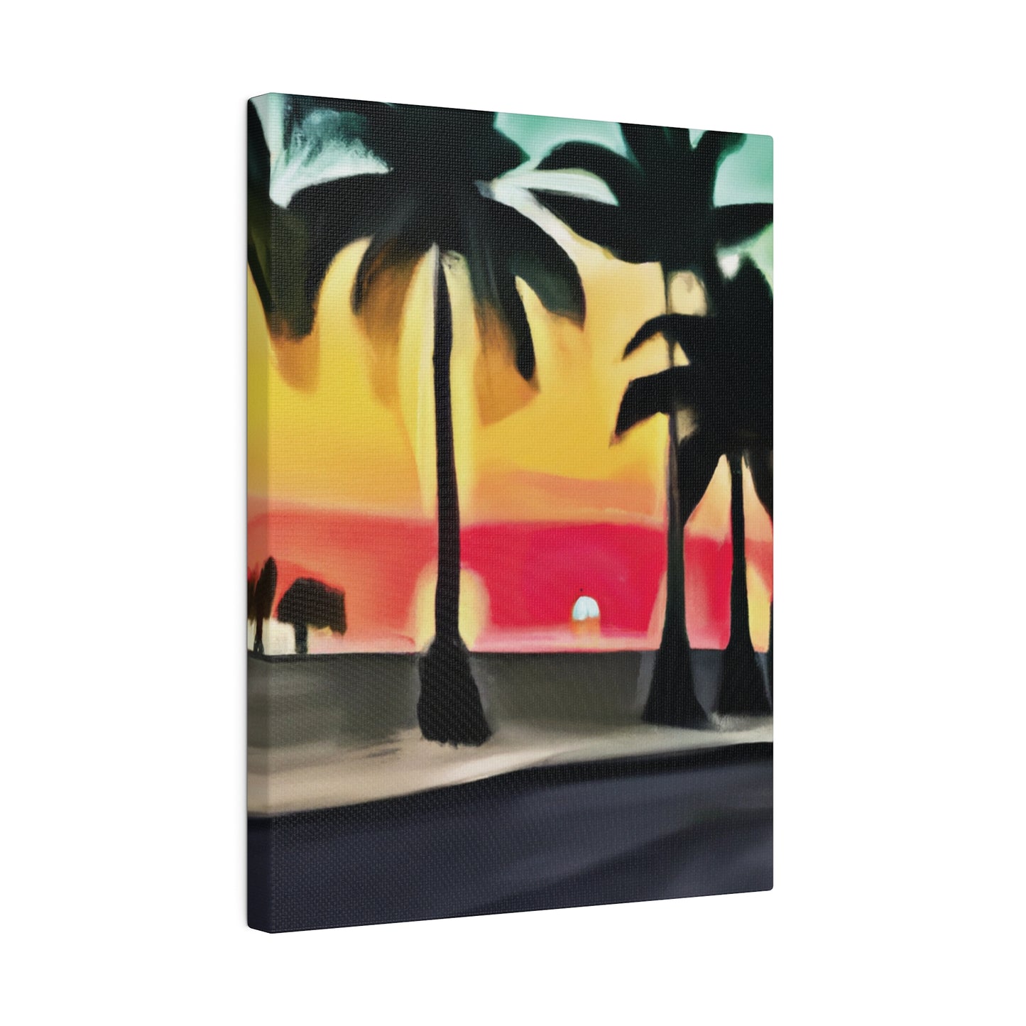 6057U - Miami Beach Sunset Painting Print | Miami | Beach | Sunset | Poster | Home Decor | Wall Art | Canvas