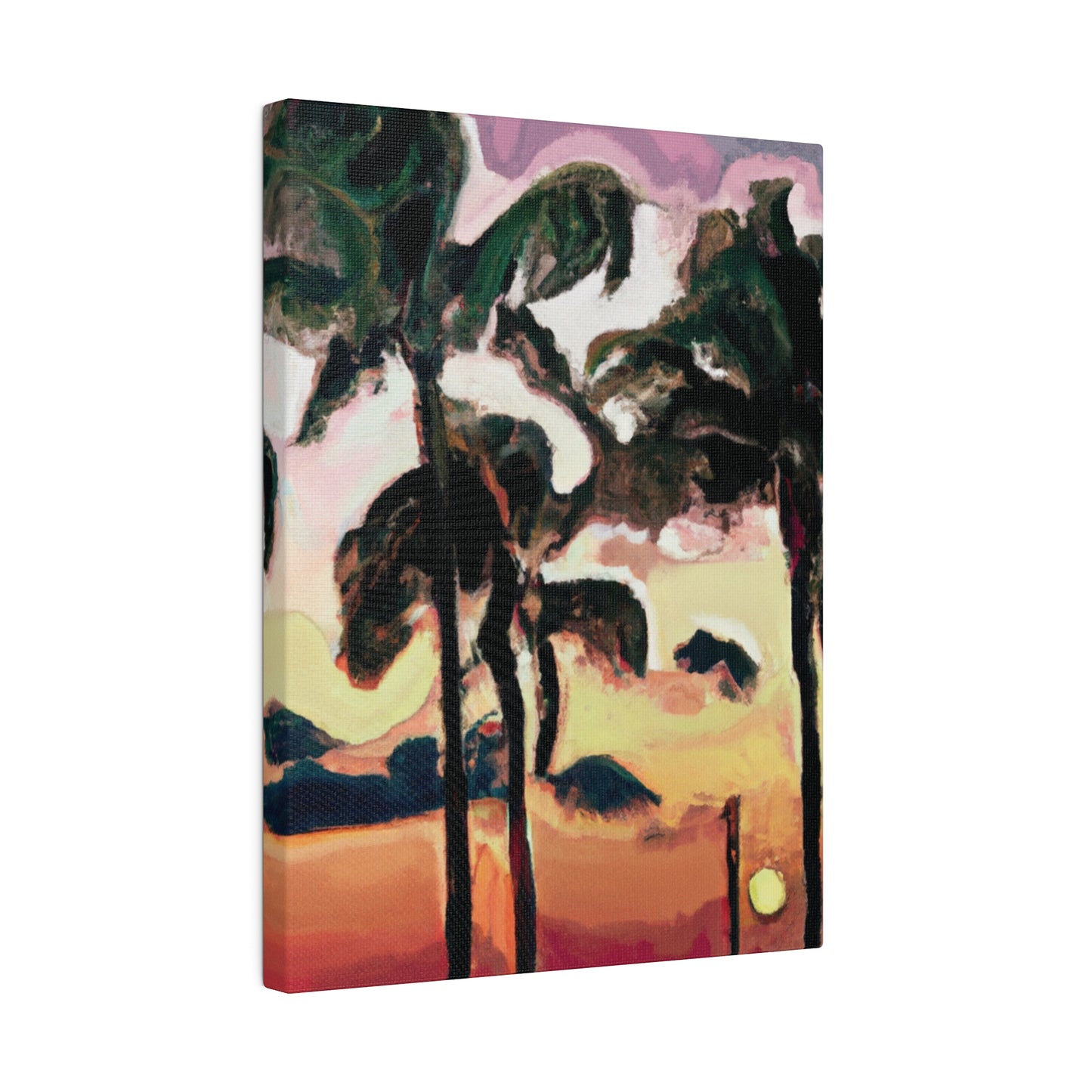 8274F - Miami Beach Sunset Painting Print | Miami | Beach | Sunset | Poster | Home Decor | Wall Art | Canvas