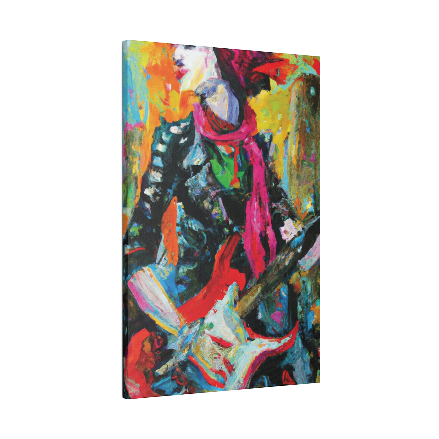 8579X - Rockstar Oil Painting Style Print | Poster | Home Decor | Wall Art | Music Art | Canvas