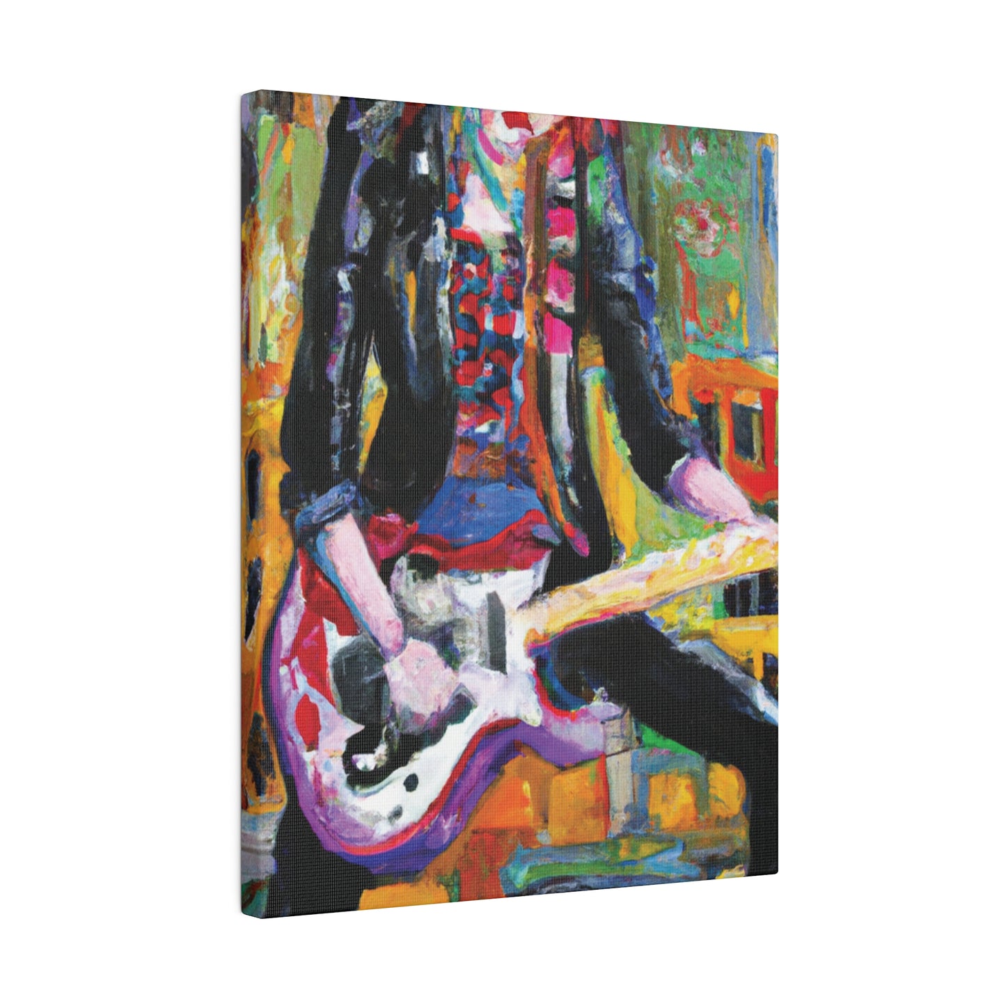 834H - Rockstar Oil Painting Style Print | Poster | Home Decor | Wall Art | Music Art | Canvas