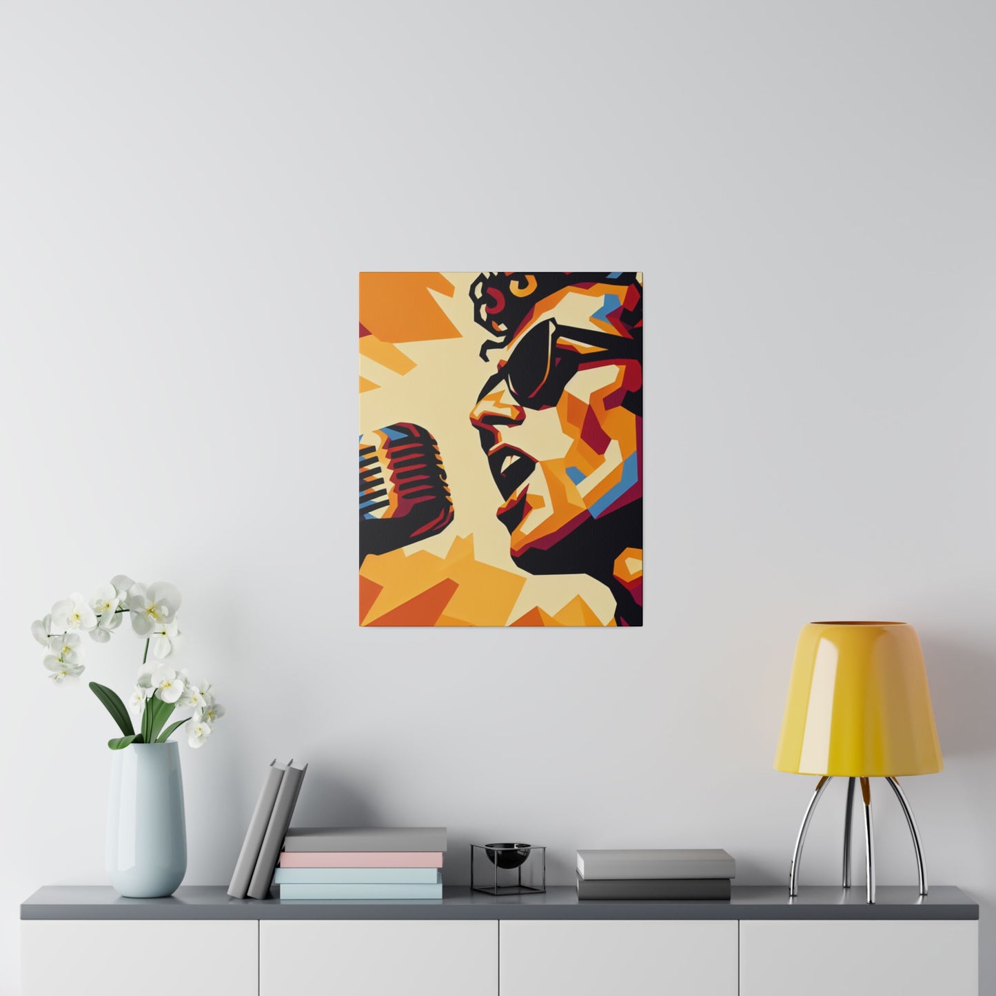 6723Z - Rockstar Painting Print | Face | Abstract | Poster | Home Decor | Wall Art | Music Art | Canvas