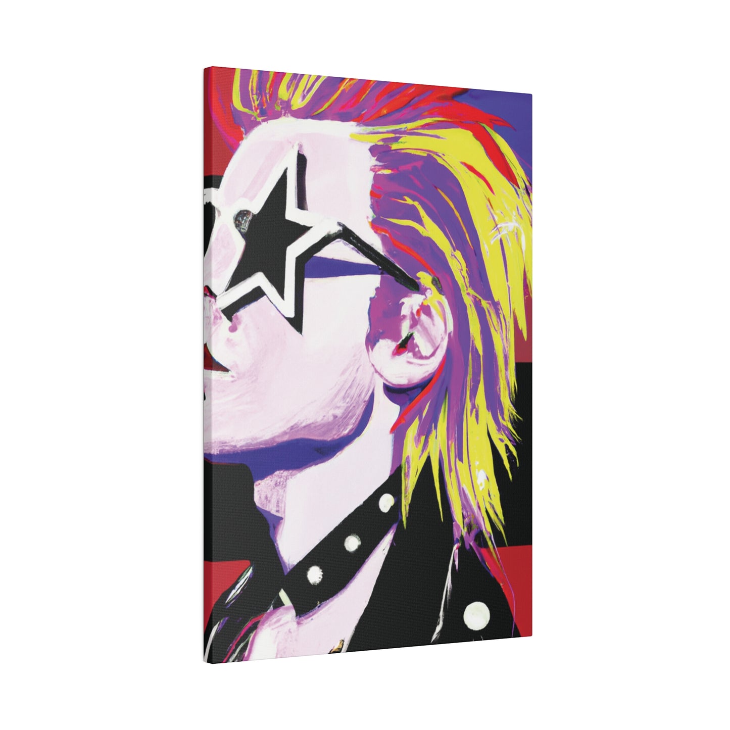 7547K - Rockstar Painting Print | Face | Abstract | Poster | Home Decor | Wall Art | Music Art | Canvas