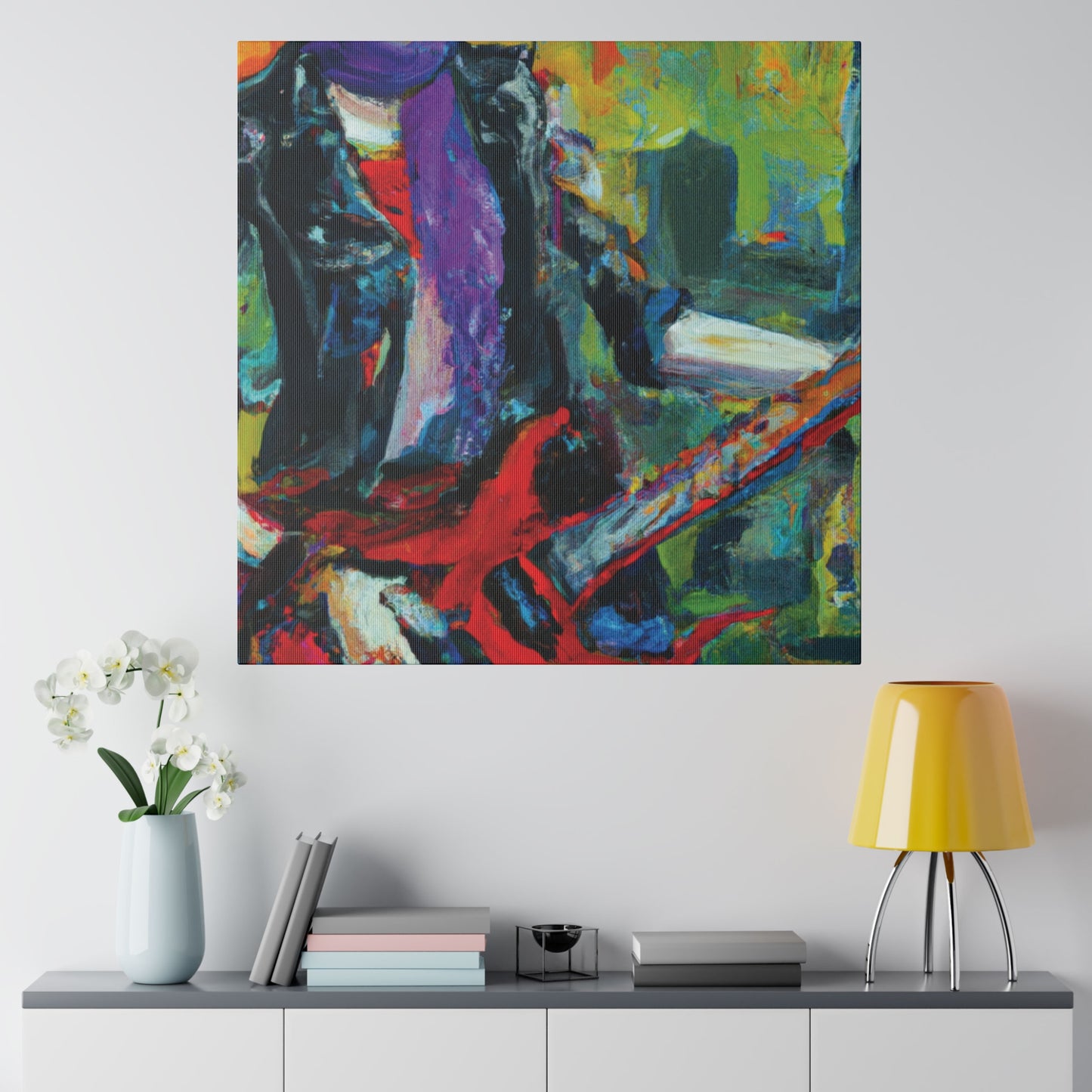 9823K - Rockstar Oil Painting Style Print | Poster | Home Decor | Wall Art | Music Art | Canvas