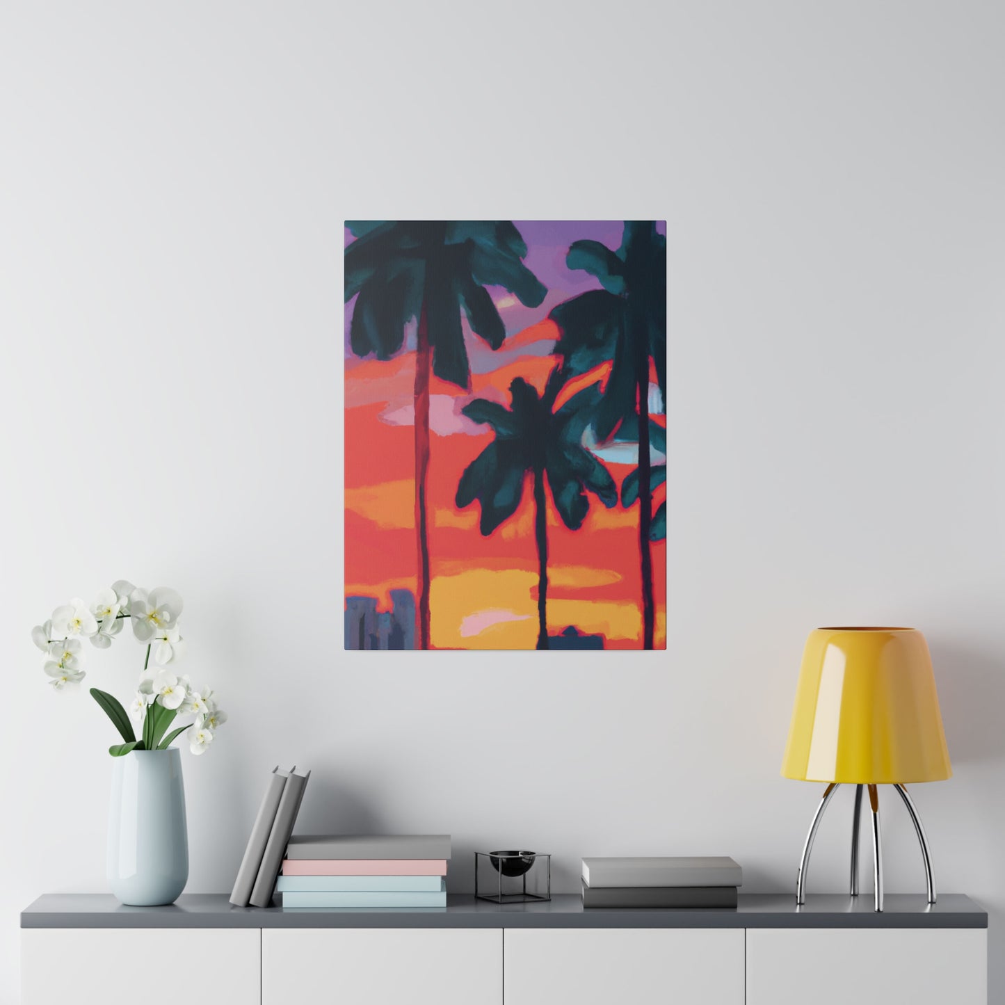 8175T - Miami Beach Sunset Painting Print | Miami | Beach | Sunset | Poster | Home Decor | Wall Art | Canvas