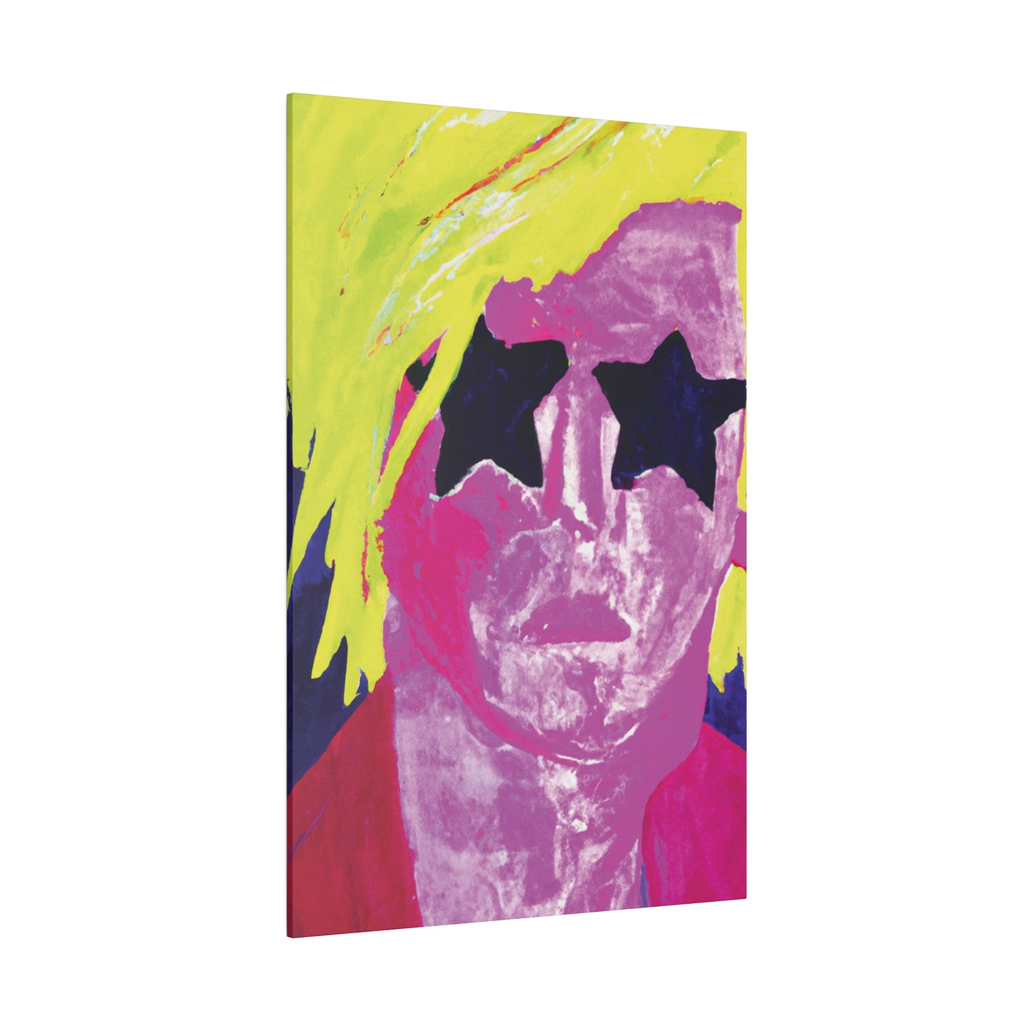 7563W - Rockstar Painting Print | Face | Abstract | Poster | Home Decor | Wall Art | Music Art | Canvas