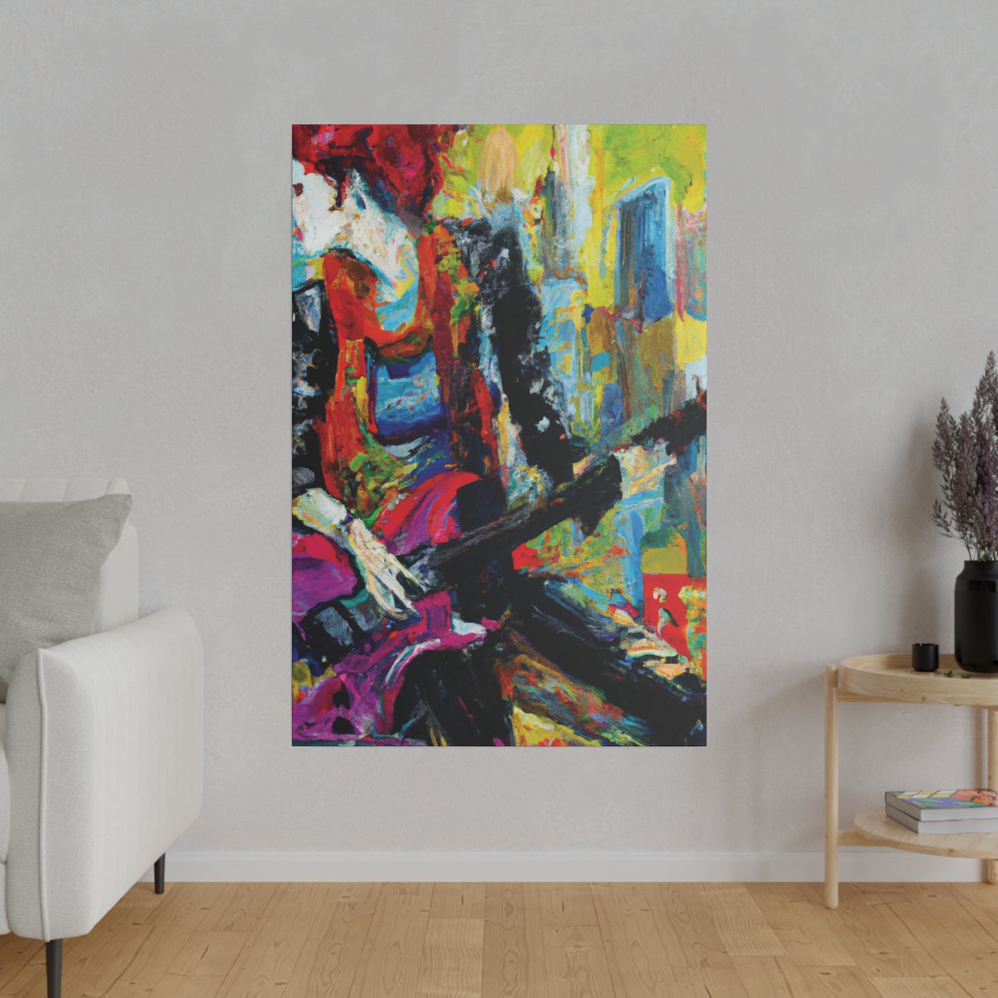 7692O - Rockstar Oil Painting Style Print | Poster | Home Decor | Wall Art | Music Art | Canvas