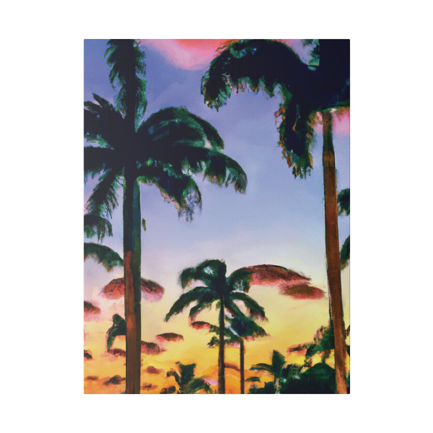 5202J - Miami Beach Sunset Painting Print | Miami | Beach | Sunset | Poster | Home Decor | Wall Art | Canvas