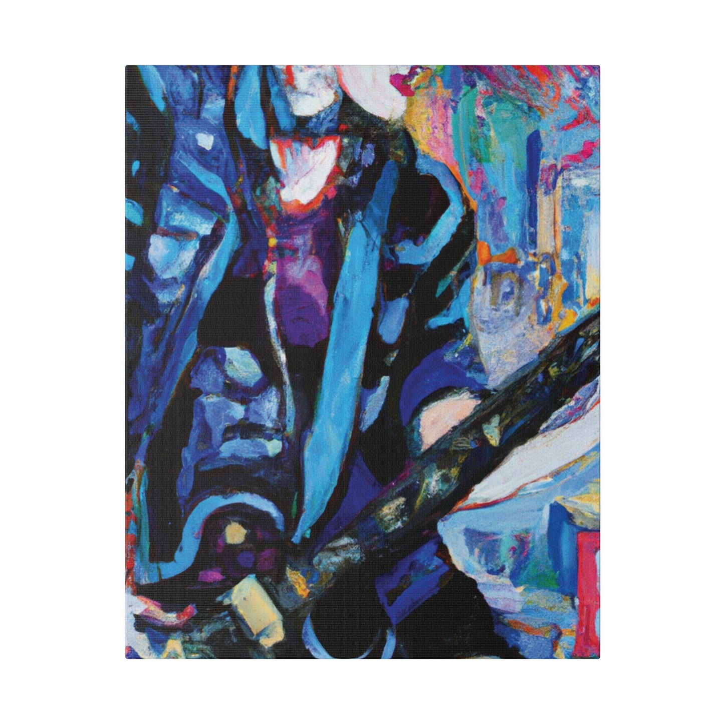 7204K - Rockstar Oil Painting Style Print | Poster | Home Decor | Wall Art | Music Art | Canvas