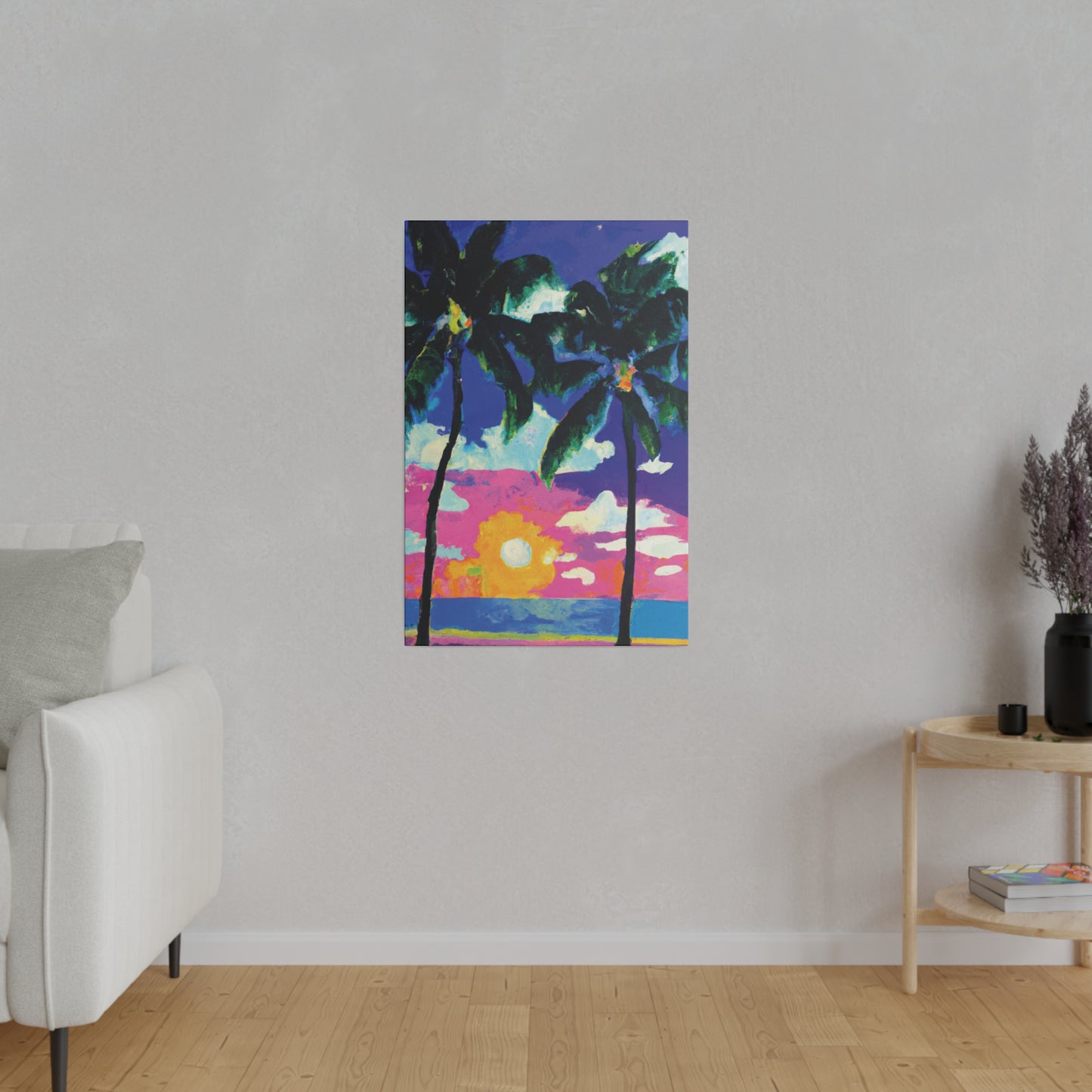 1951V - Miami Beach Sunset Painting Print | Miami | Beach | Sunset | Poster | Home Decor | Wall Art | Canvas