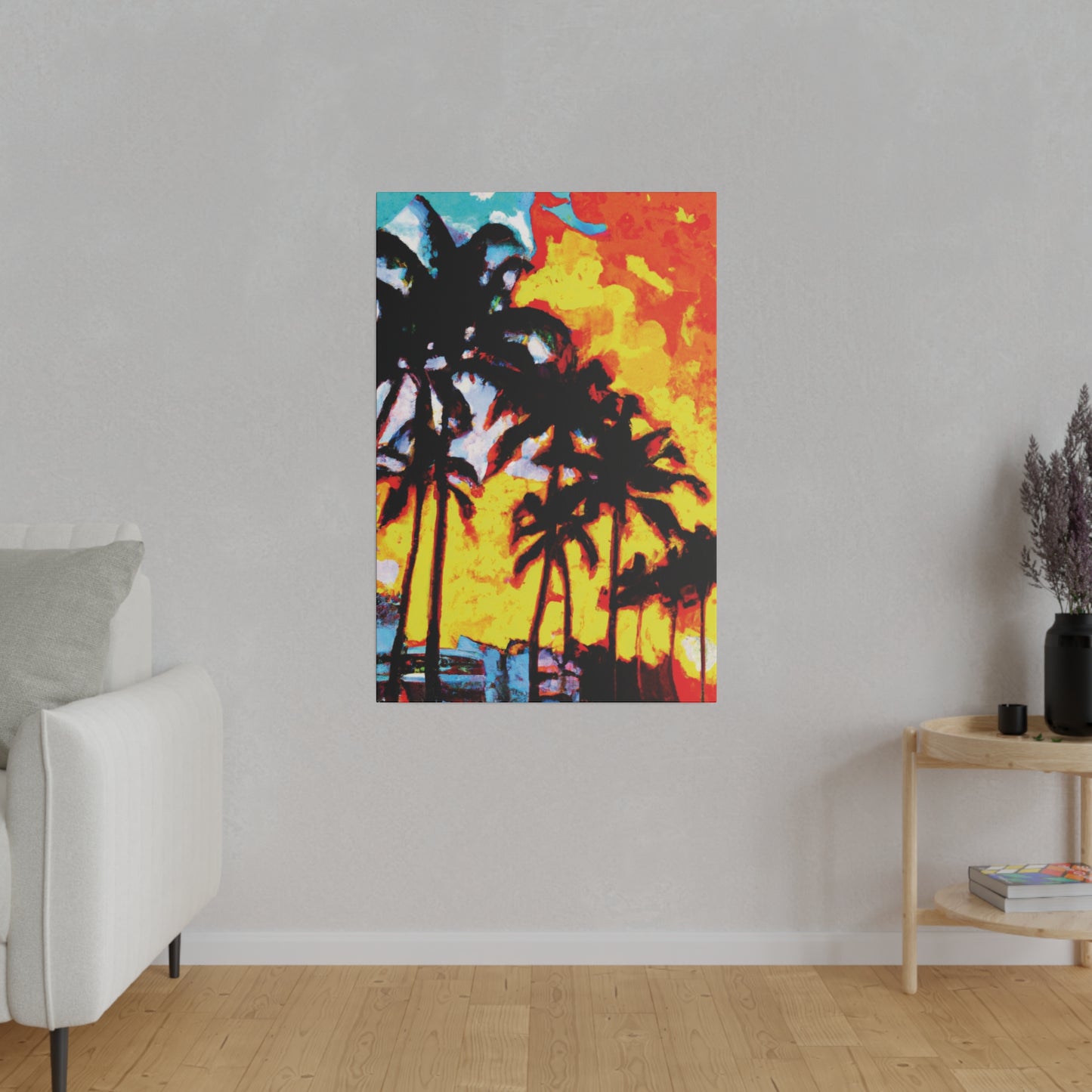 7248Q - Miami Beach Sunset Painting Print | Miami | Beach | Sunset | Poster | Home Decor | Wall Art | Canvas