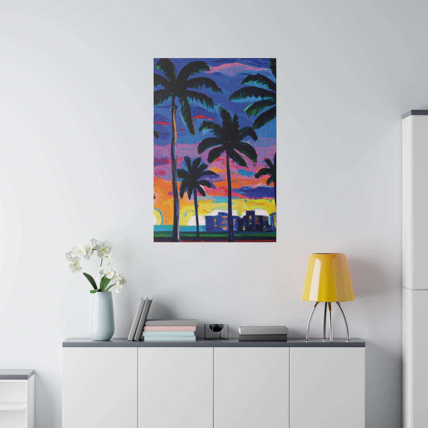 4621L - Miami Beach Sunset Painting Print | Miami | Beach | Sunset | Poster | Home Decor | Wall Art | Canvas