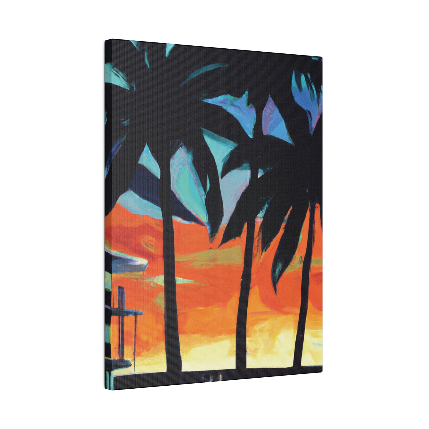 4567W - Miami Beach Sunset Painting Print | Miami | Beach | Sunset | Poster | Home Decor | Wall Art | Canvas