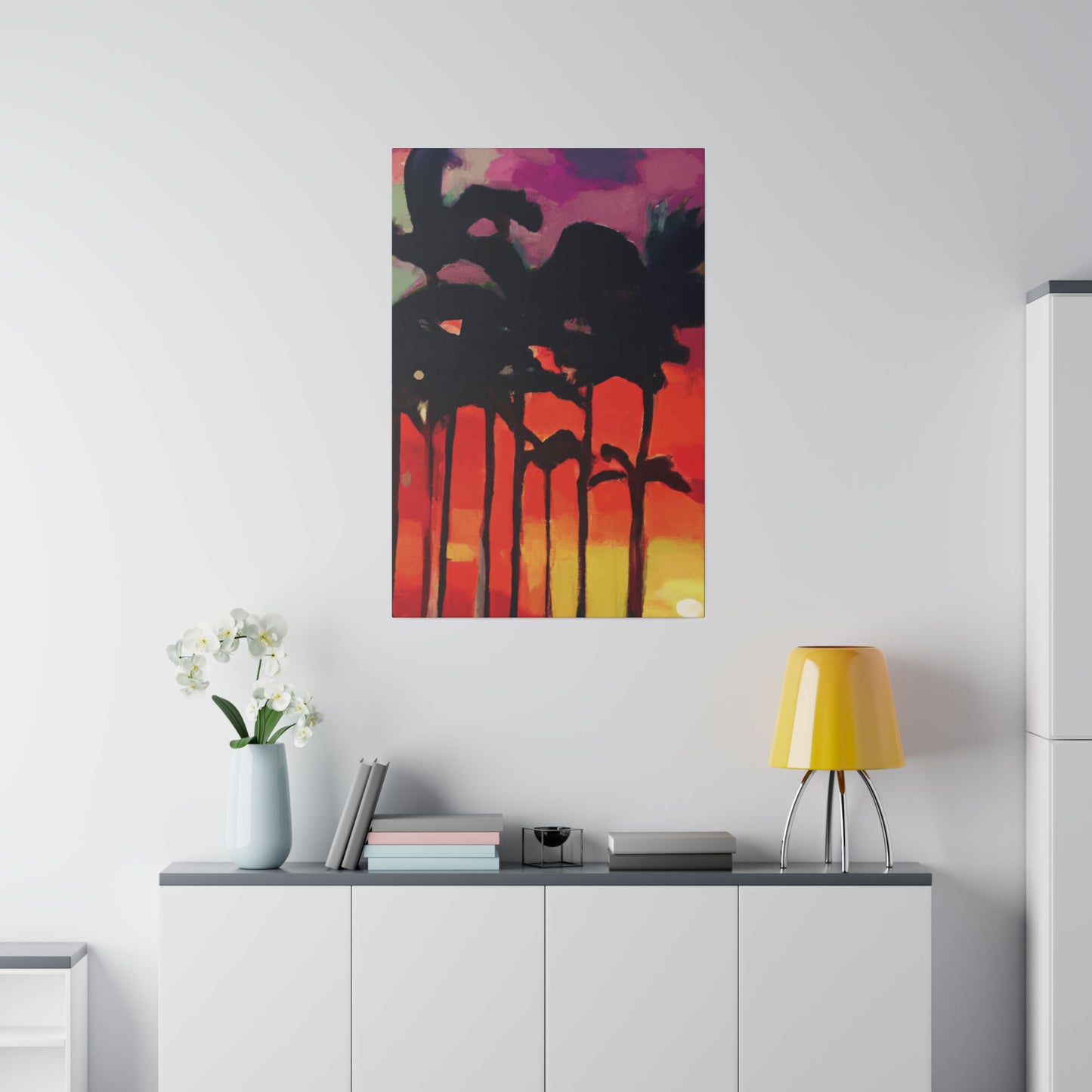 9653K - Miami Beach Sunset Painting Print | Miami | Beach | Sunset | Poster | Home Decor | Wall Art | Canvas