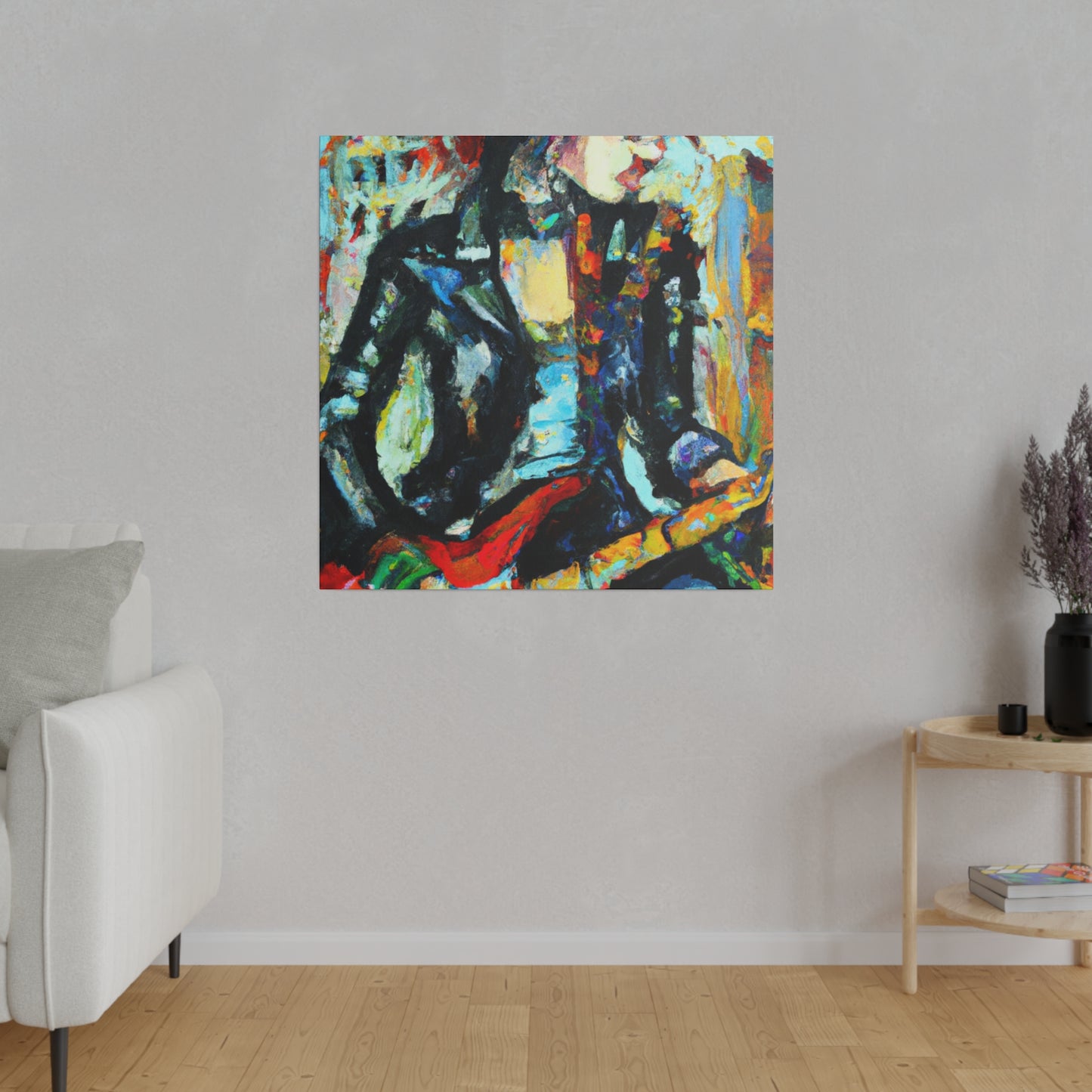 5127K - Rockstar Oil Painting Style Print | Poster | Home Decor | Wall Art | Music Art | Canvas