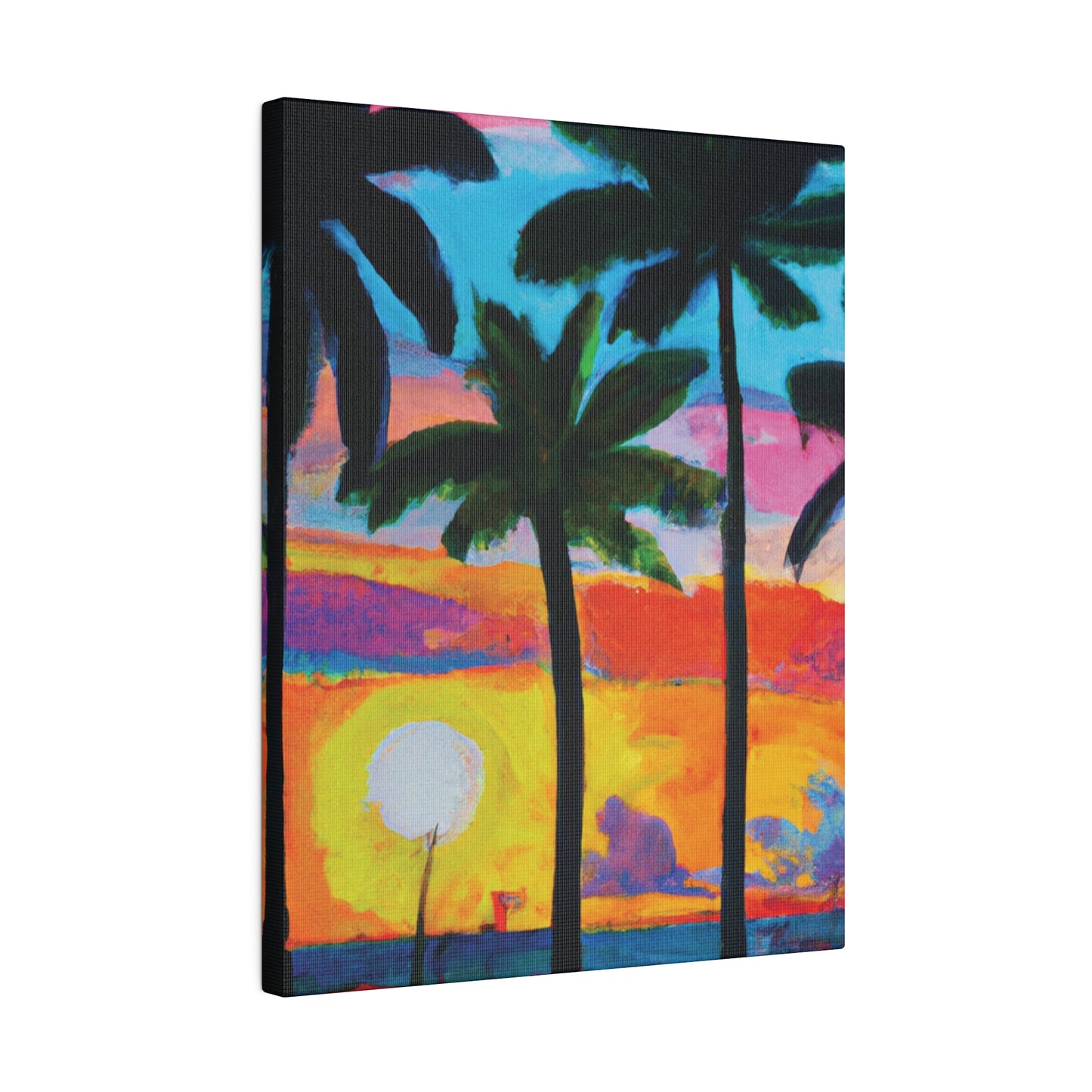 9043Y - Miami Beach Sunset Painting Print | Miami | Beach | Sunset | Poster | Home Decor | Wall Art | Canvas