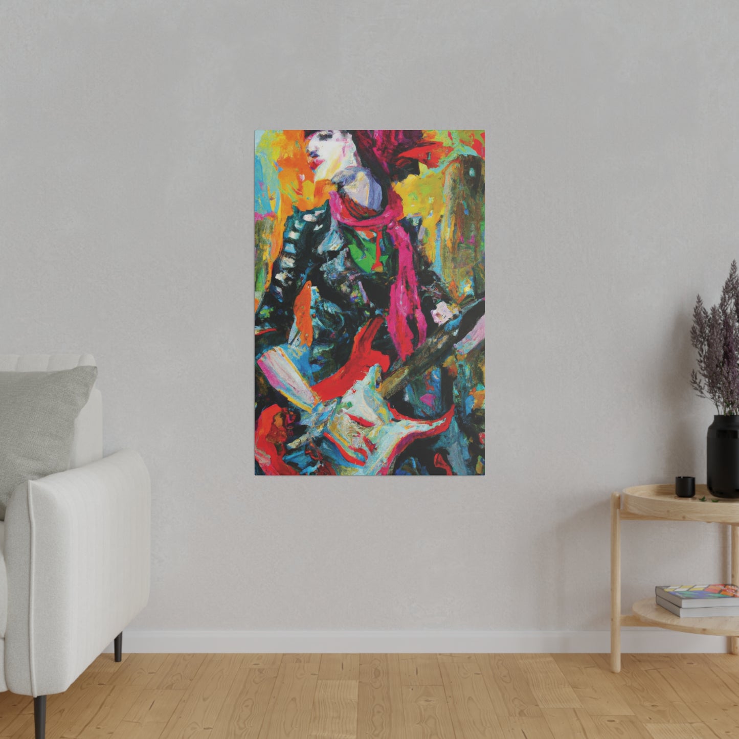 8579X - Rockstar Oil Painting Style Print | Poster | Home Decor | Wall Art | Music Art | Canvas