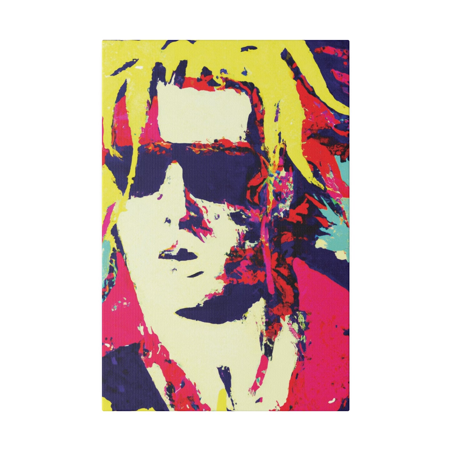 8674W - Rockstar Painting Print | Face | Abstract | Poster | Home Decor | Wall Art | Music Art | Canvas