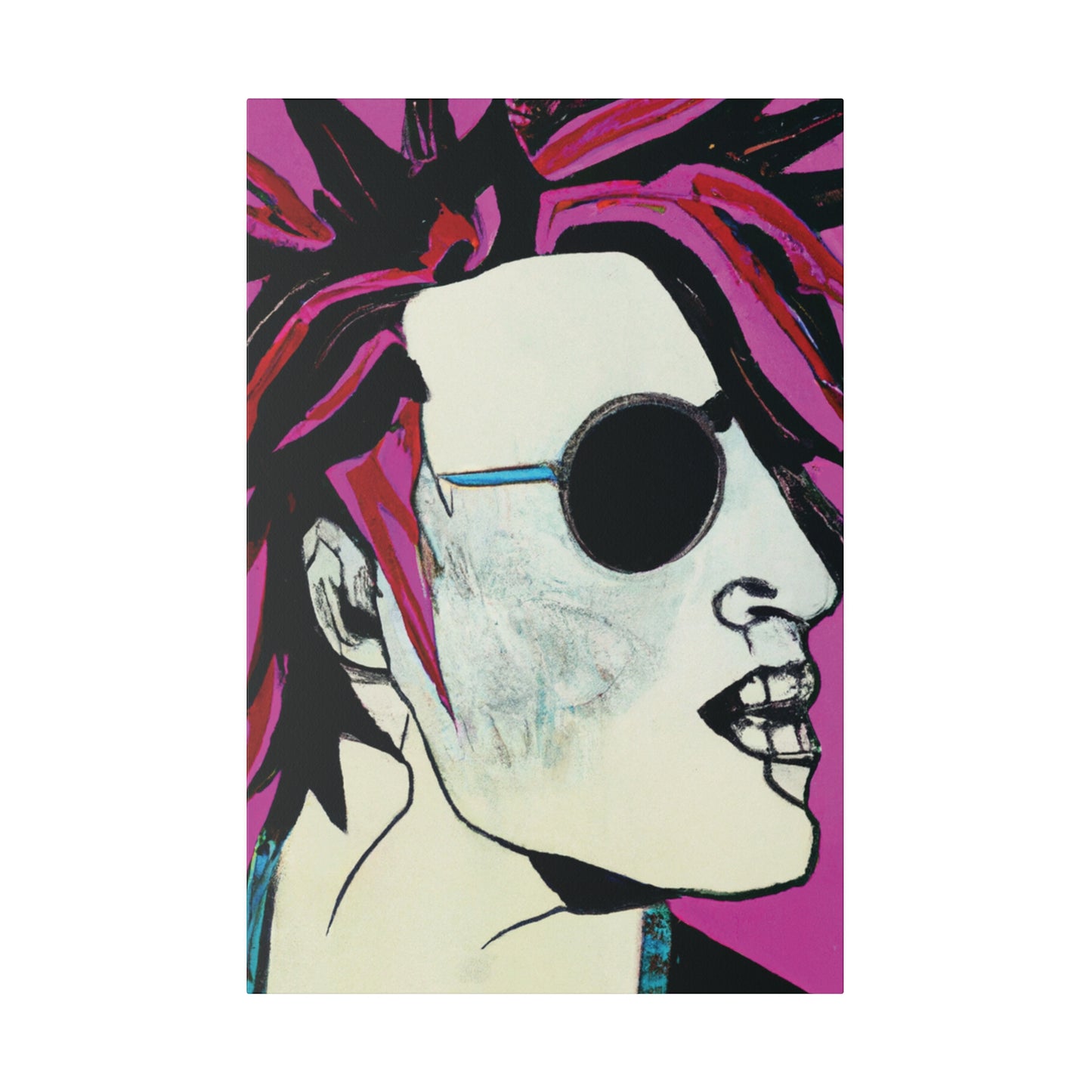 8159X - Rockstar Painting Print | Face | Abstract | Poster | Home Decor | Wall Art | Music Art | Canvas