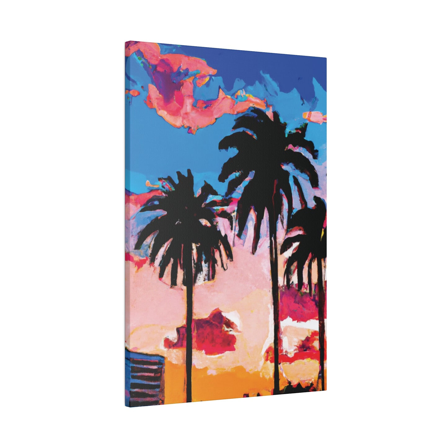 4347Z - Miami Beach Sunset Painting Print | Miami | Beach | Sunset | Poster | Home Decor | Wall Art | Canvas
