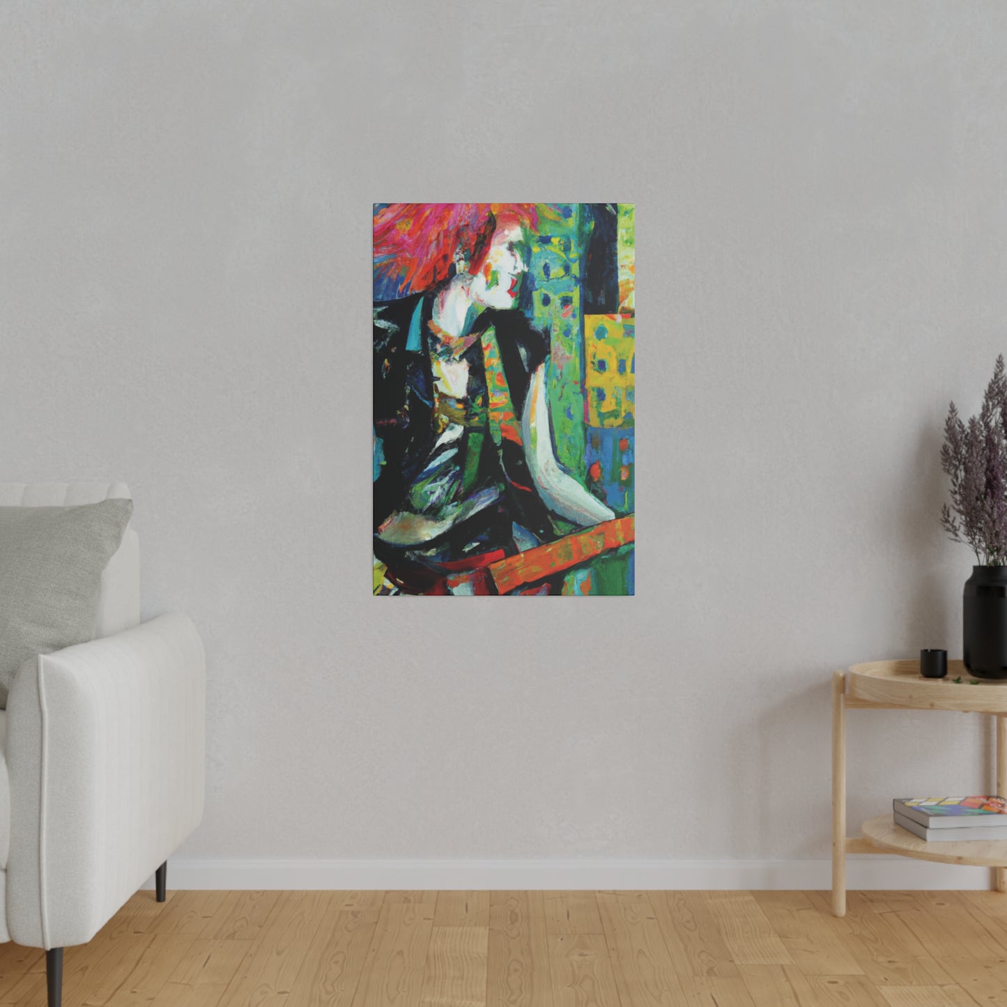 8726V - Rockstar Oil Painting Style Print | Poster | Home Decor | Wall Art | Music Art | Canvas