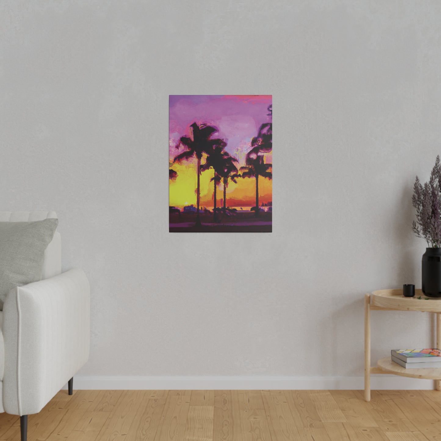 3958L - Miami Beach Sunset Painting Print | Miami | Beach | Sunset | Poster | Home Decor | Wall Art | Canvas