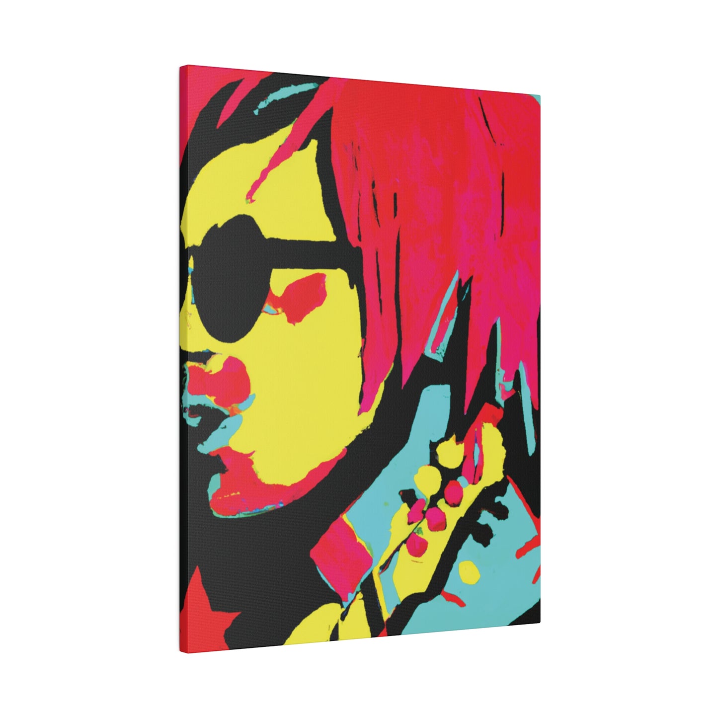 8972Y - Rockstar Painting Print | Face | Abstract | Poster | Home Decor | Wall Art | Music Art | Canvas