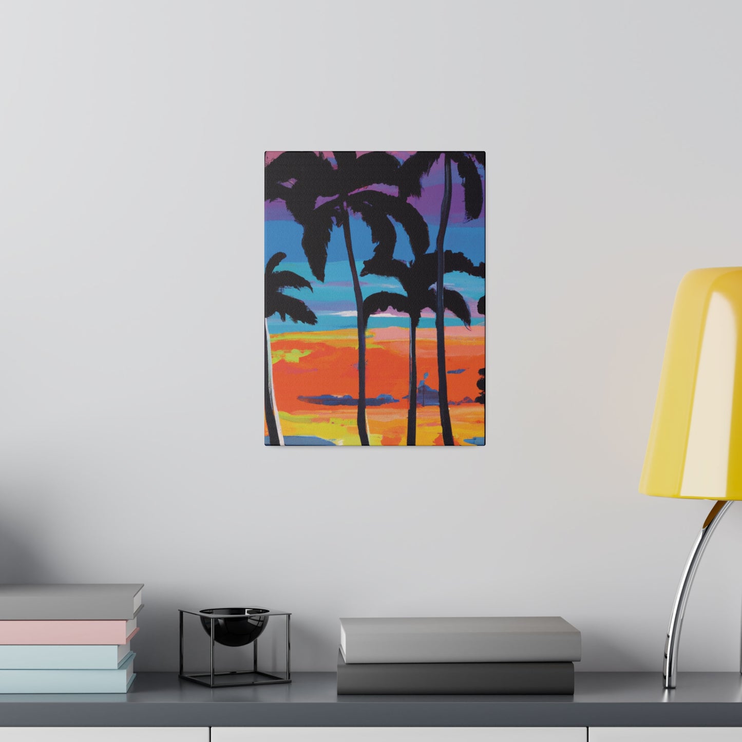 7891V - Miami Beach Sunset Painting Print | Miami | Beach | Sunset | Poster | Home Decor | Wall Art | Canvas