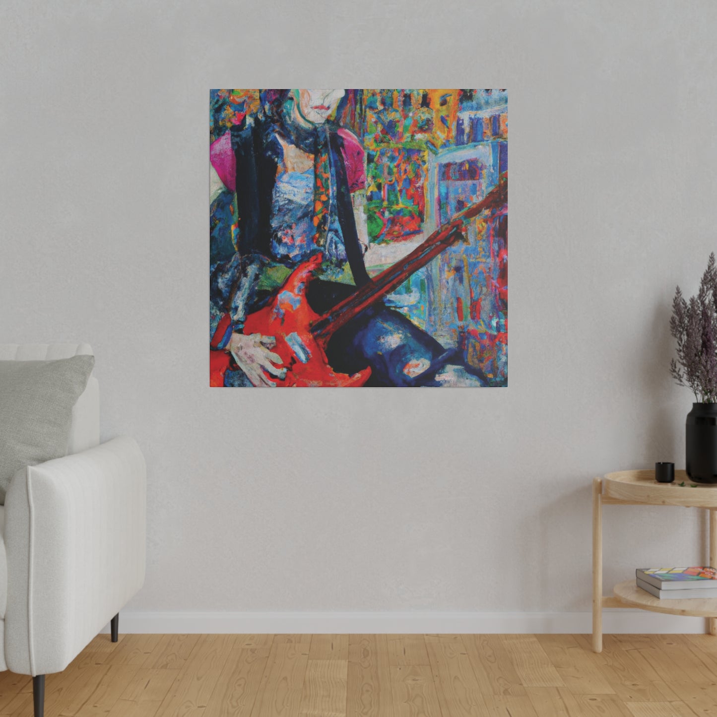 7661H - Rockstar Oil Painting Style Print | Poster | Home Decor | Wall Art | Music Art | Canvas