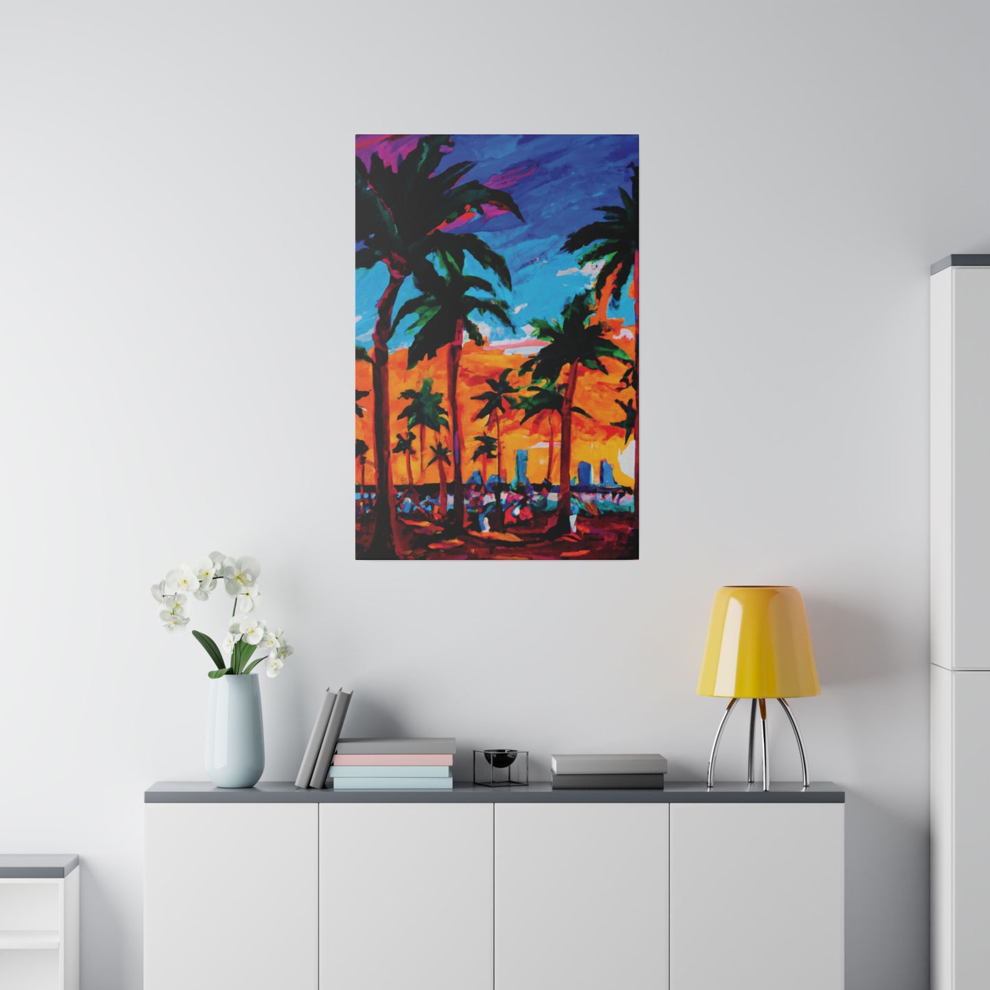 8453X - Miami Beach Sunset Painting Print | Miami | Beach | Sunset | Poster | Home Decor | Wall Art | Canvas