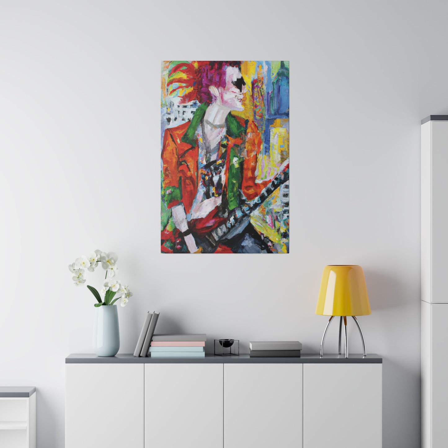 8997X - Rockstar Oil Painting Style Print | Poster | Home Decor | Wall Art | Music Art | Canvas