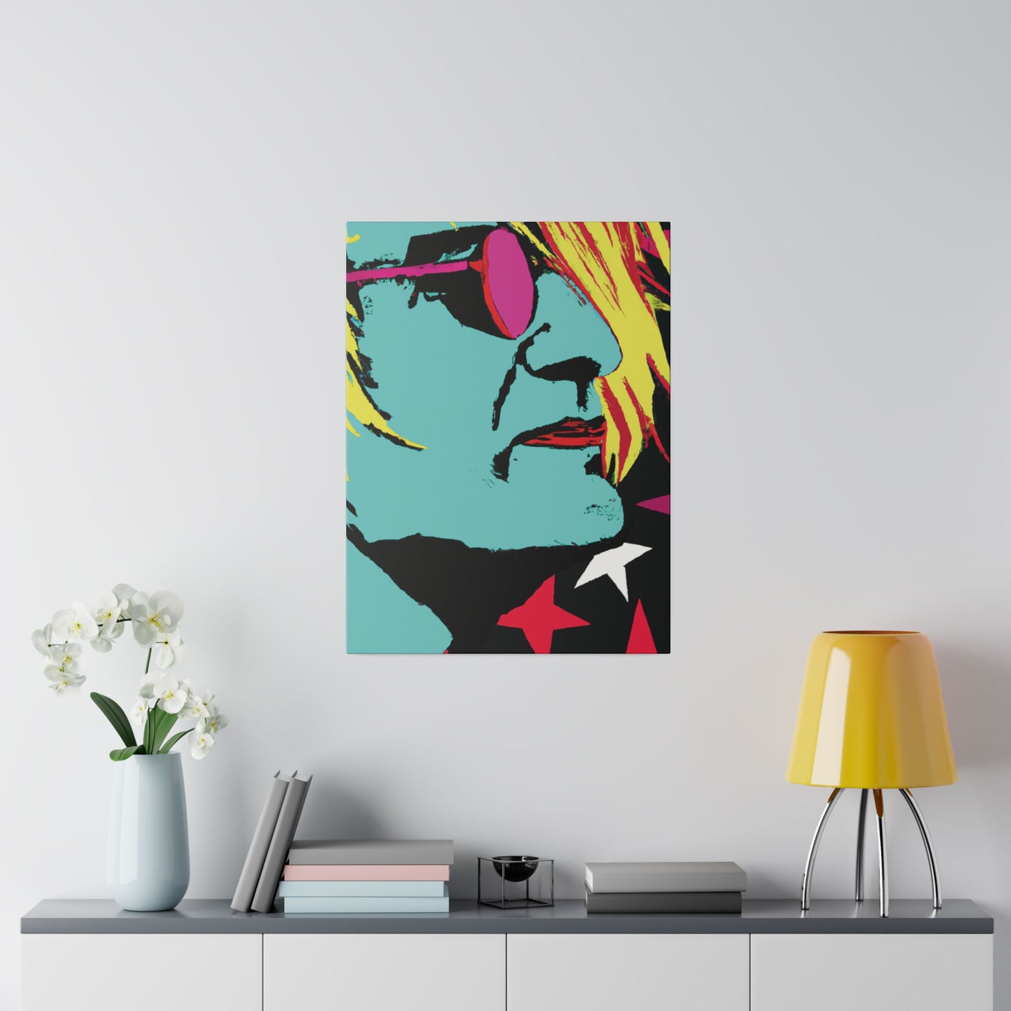 9486Q - Rockstar Painting Print | Face | Abstract | Poster | Home Decor | Wall Art | Music Art | Canvas