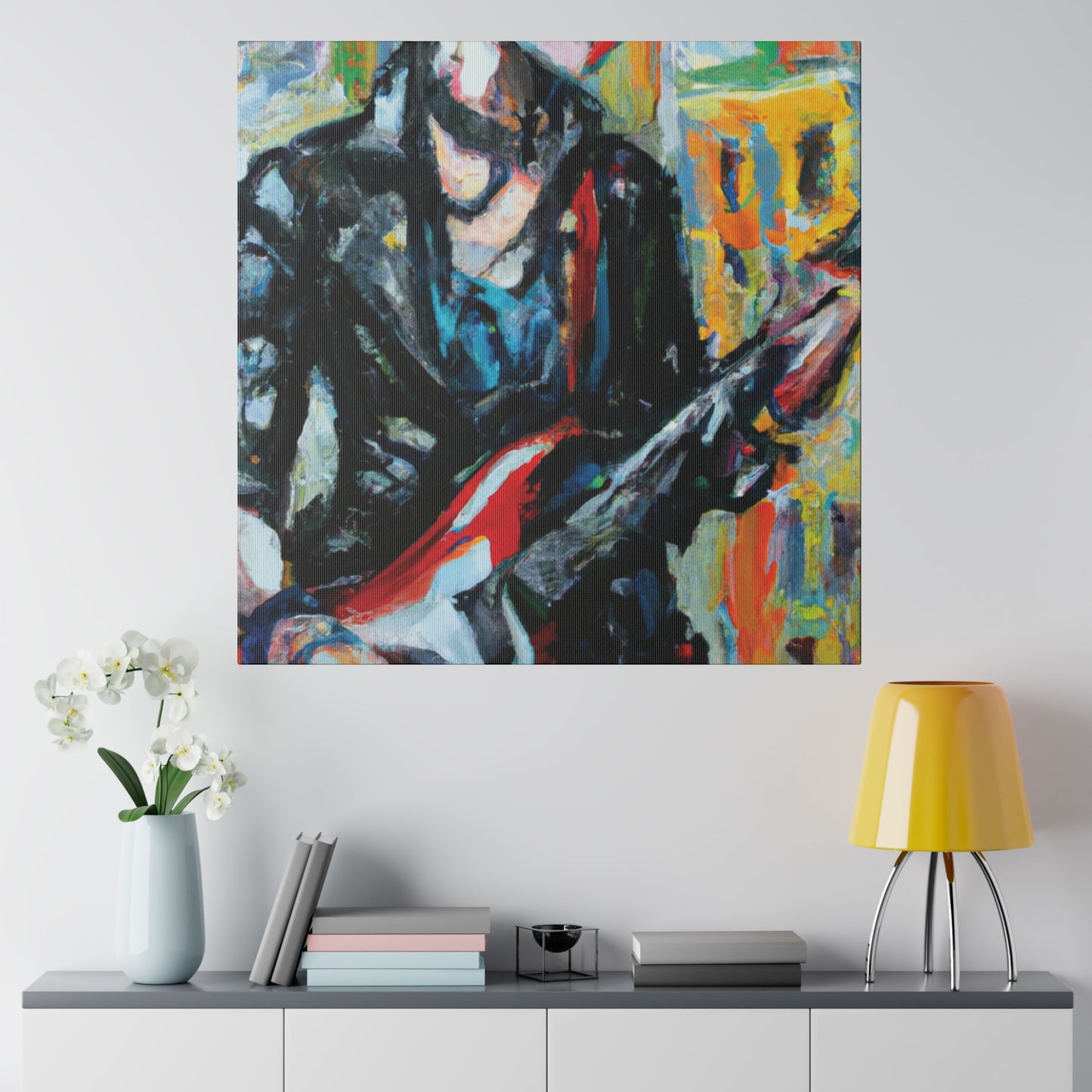 9646Q - Rockstar Oil Painting Style Print | Poster | Home Decor | Wall Art | Music Art | Canvas